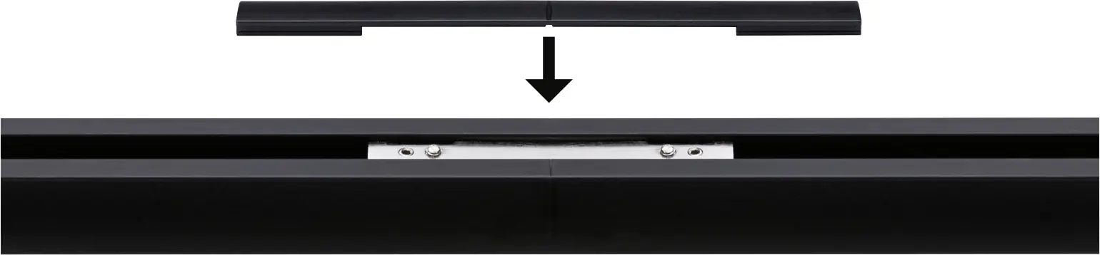 Paulmann URail Connector-Inlay schwarz transparent 12,5 x 1 cm