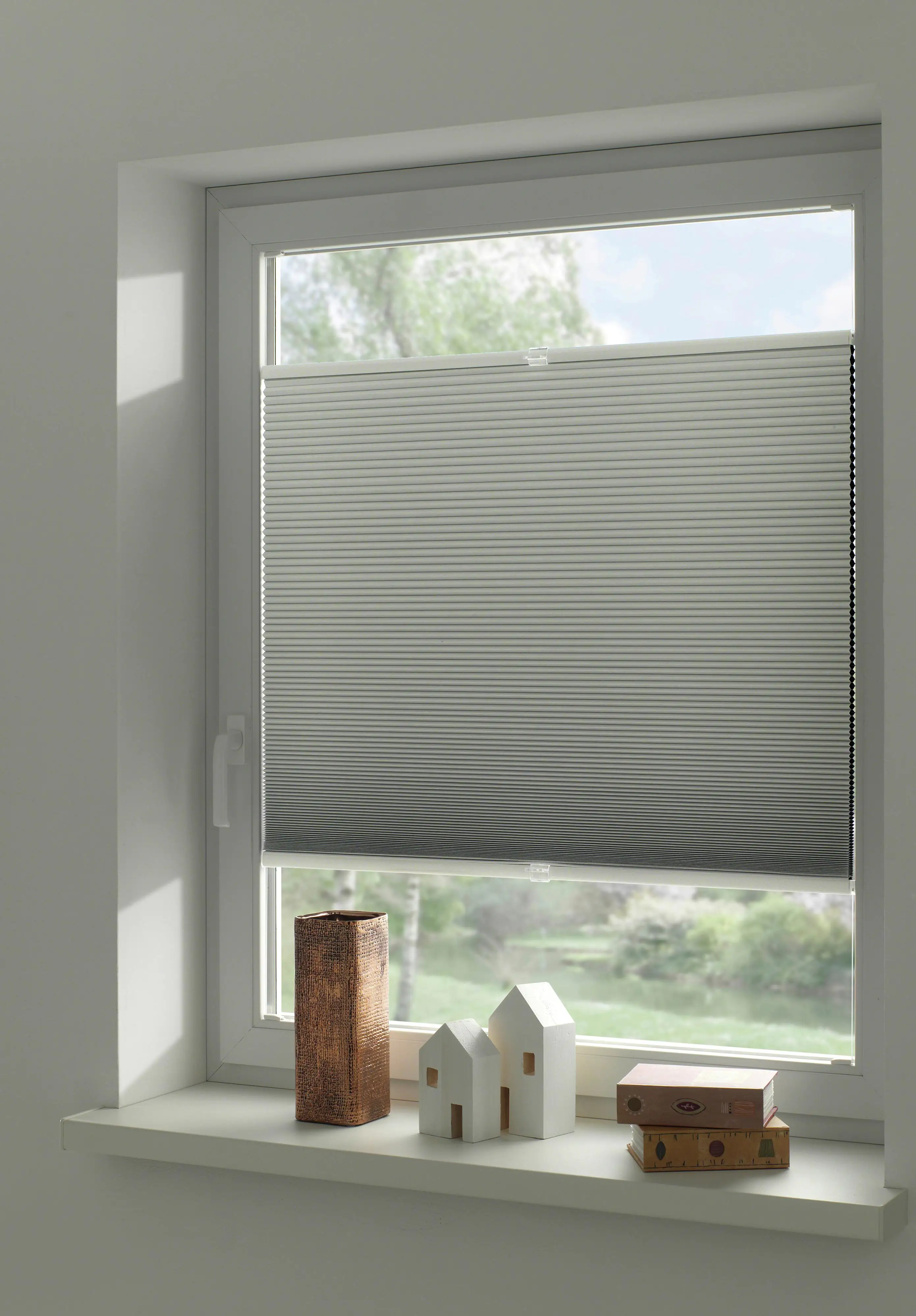 Gardinia Waben-Verdunklungsplissee weiß Concept