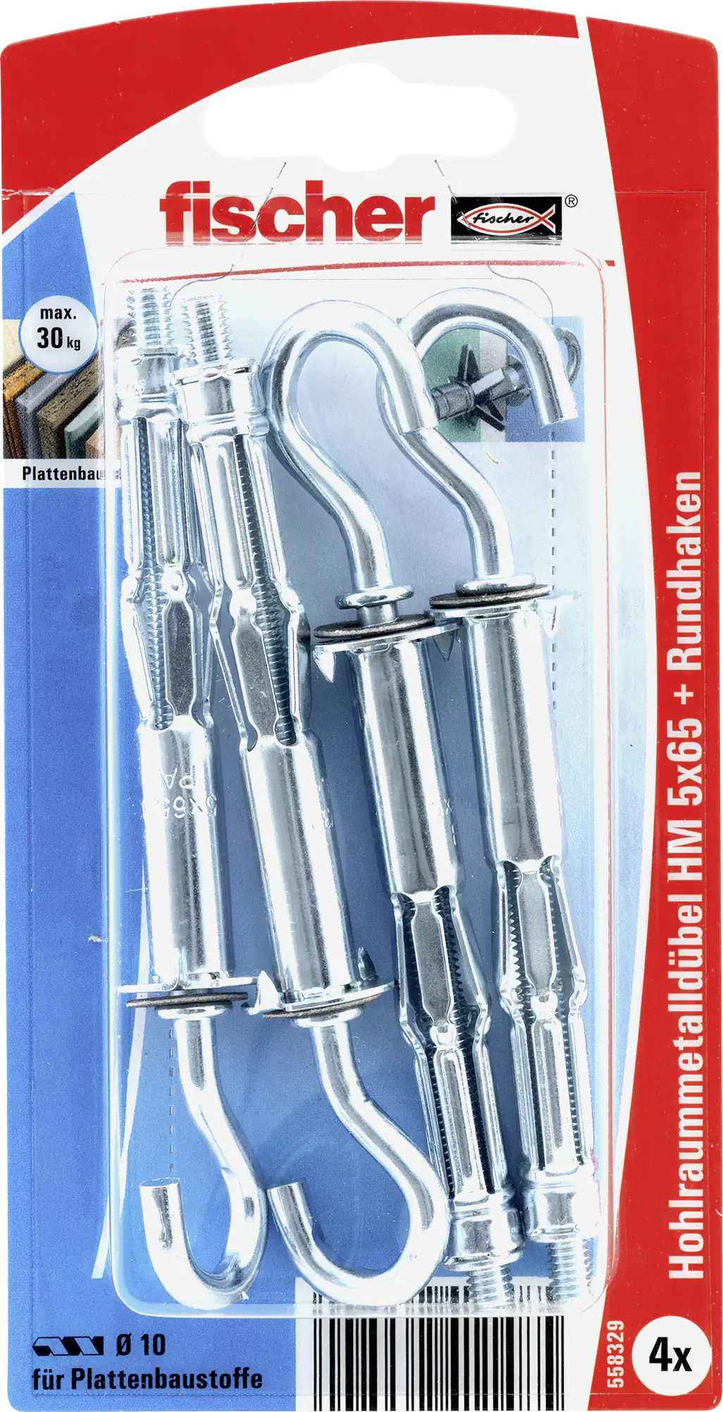 Fischer Hohlraumdübel 5.0 x 37 mm - 4 Stück