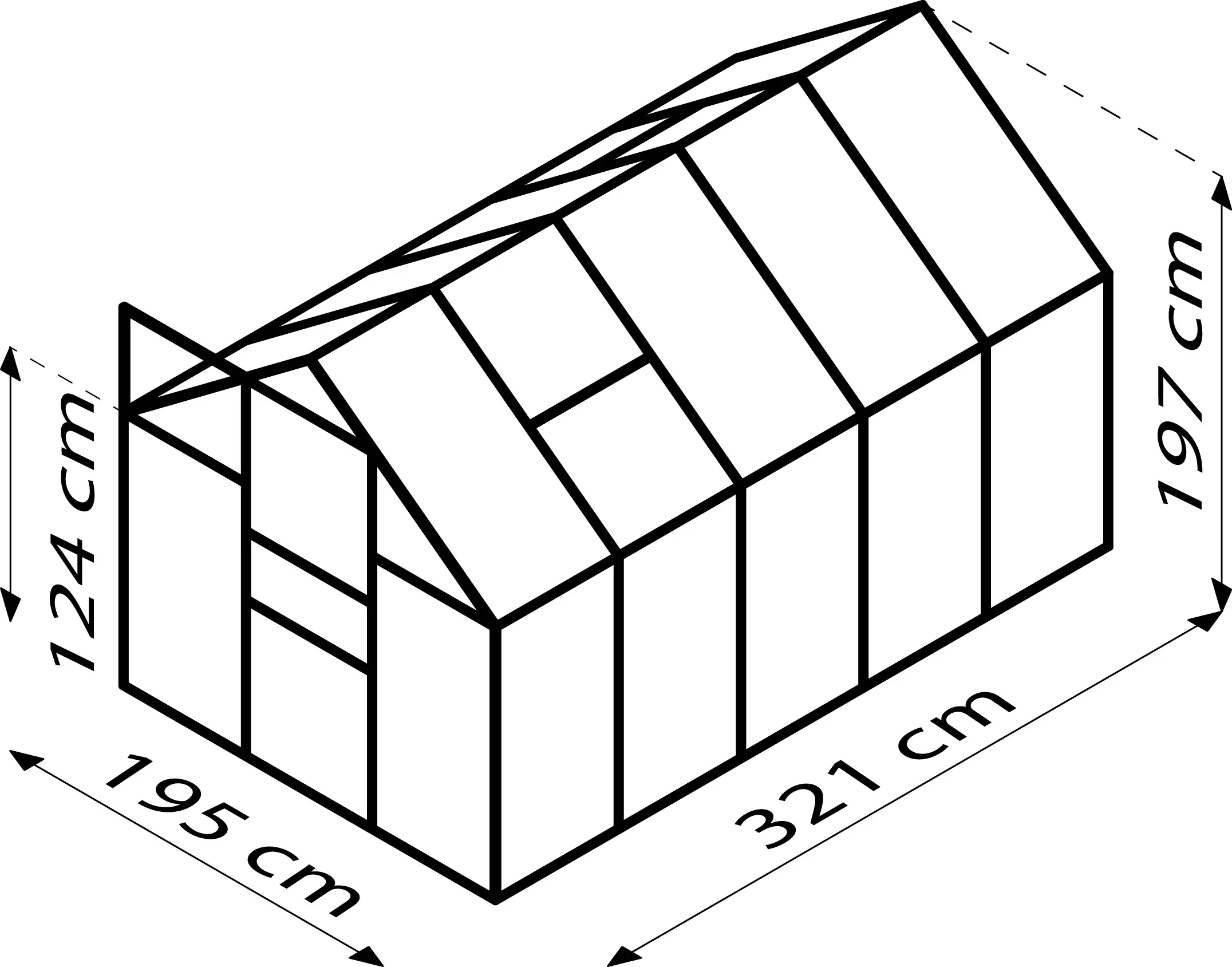 Vitavia Gewächshaus Venus 6200 192 x 317 cm 4 mm Hohlkammerplatten
