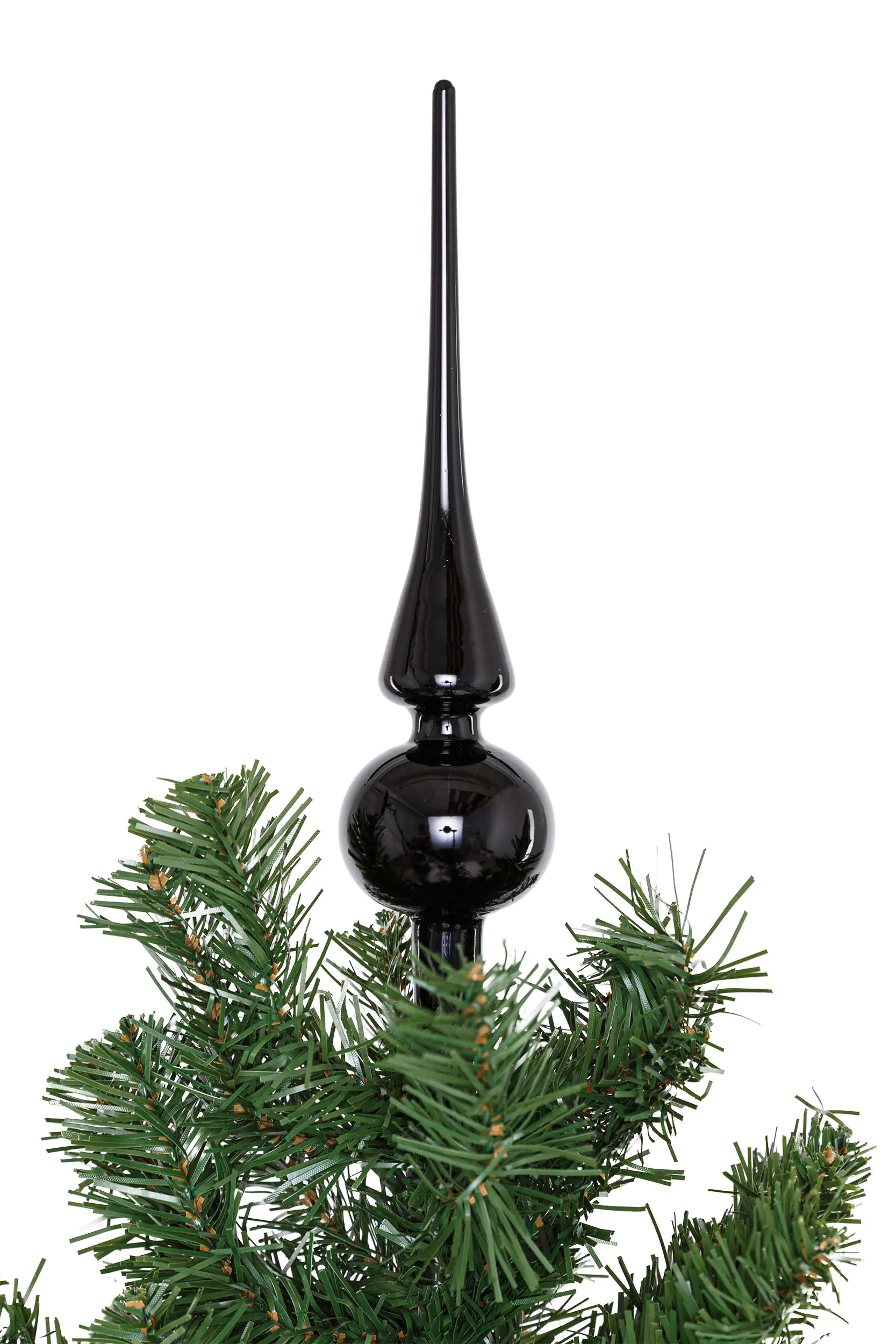 TrendLine Christbaumspitze aus Glas 26 cm schwarz glanz TrendLine Christbaumspitze aus Glas 26 cm schwarz glanz