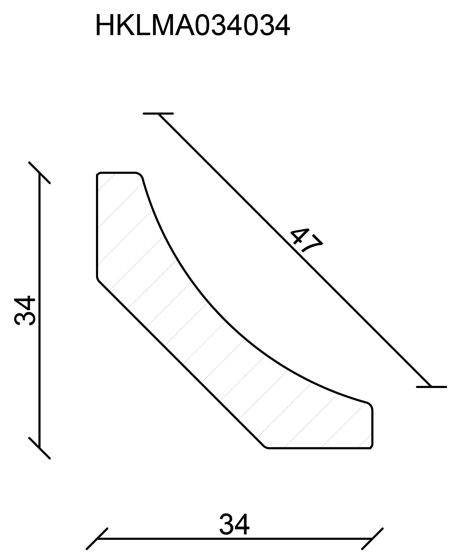 FN Neuhofer Hohlkehlleiste 240 cm 34 x 34 mm Fichte/Kiefer