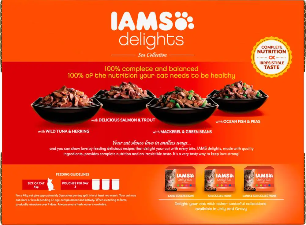 Iams Delights Katzennassfutter See Collection in Gelee 12 x 85 g