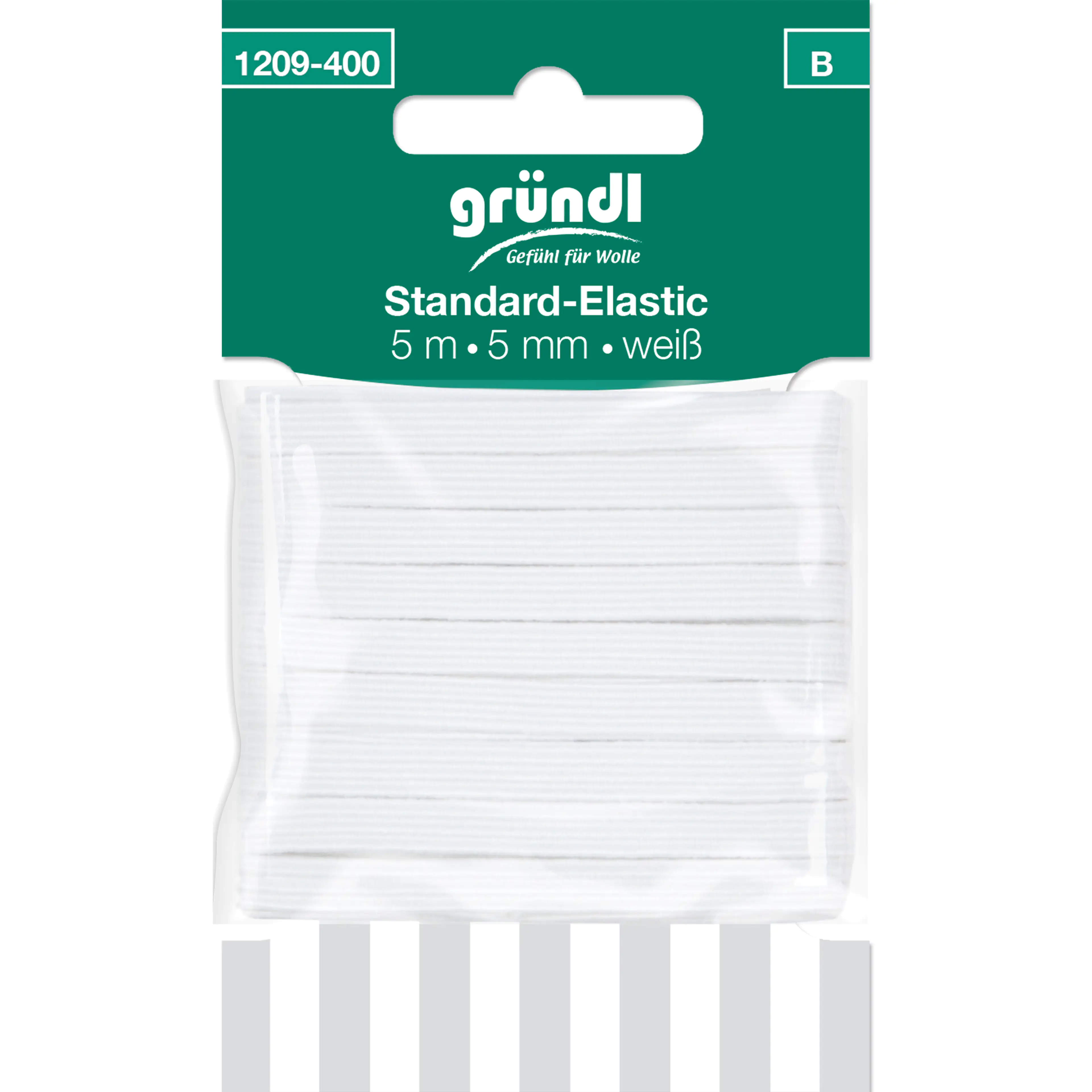 Gründl Standard-Elastic weiß 5 mm x 5 m