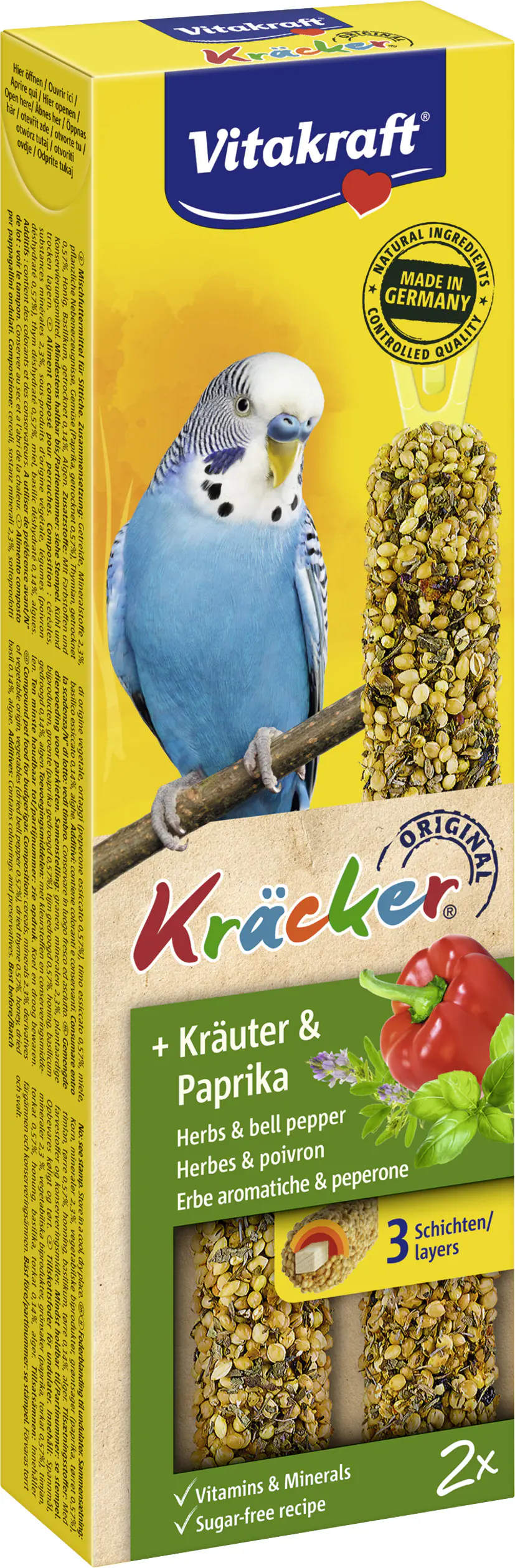 Vitakraft Kräcker® Kräuter & Paprika 2 Stück / 60 g Vitakraft Kräcker® Kräuter & Paprika 2 Stück / 60 g