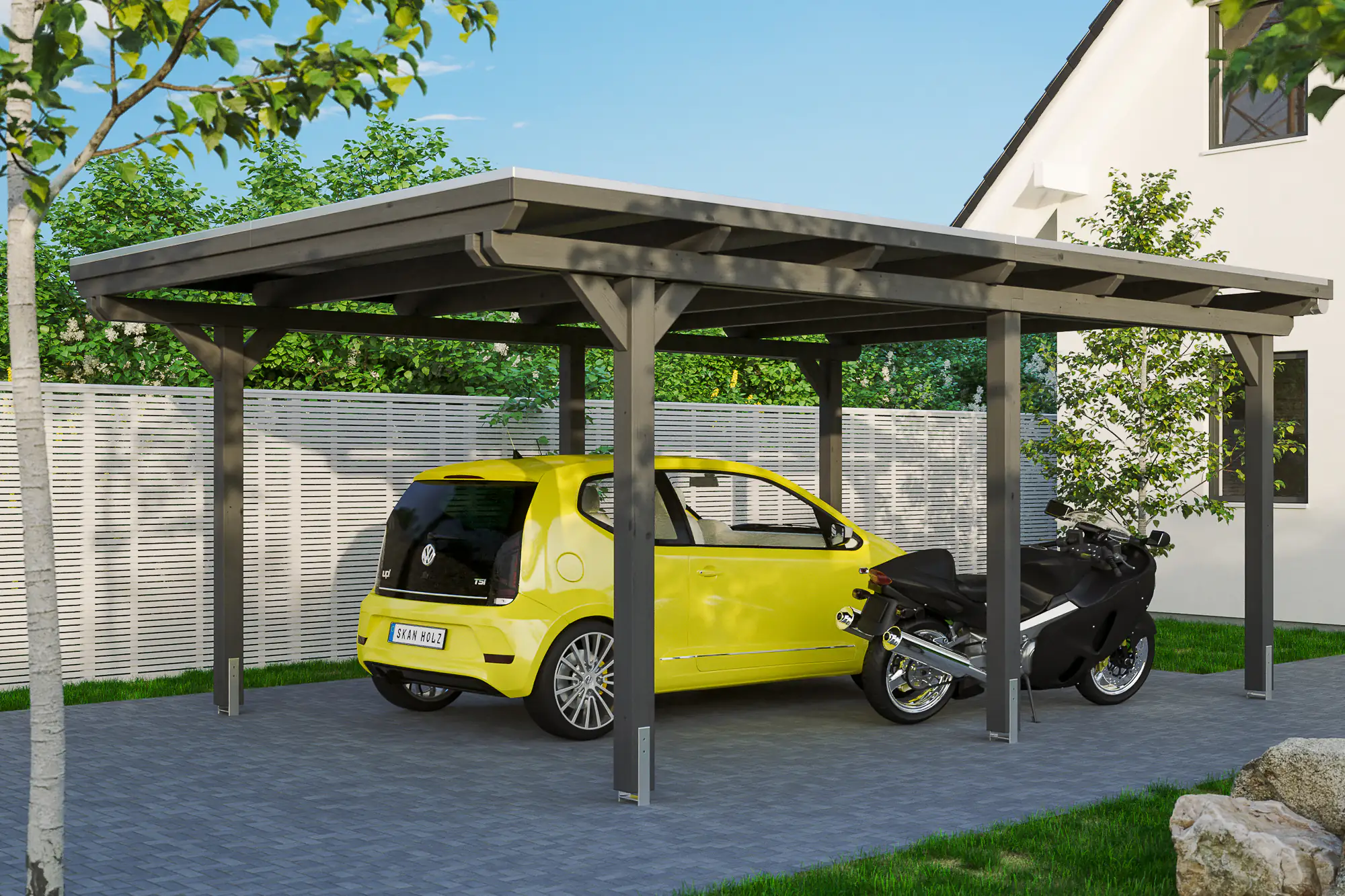 4018211031108 SKAN HOLZ Carport Emsland 404 x 604 cm mit Aluminiumdach