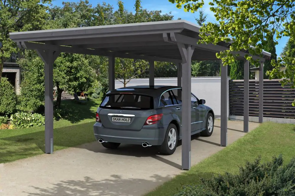 SKAN HOLZ Carport Emsland 354 x 846 cm mit EPDM-Dach SKAN HOLZ Carport Emsland 354 x 846 cm mit EPDM-Dach