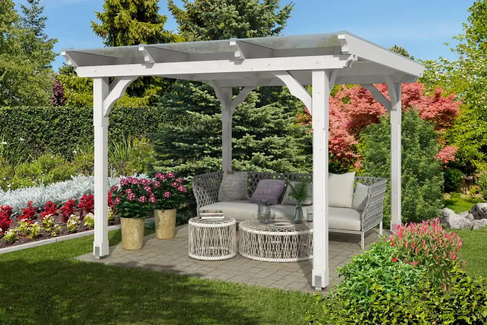 SKAN HOLZ Pavillon Marseille 327 x 350 cm, weiss