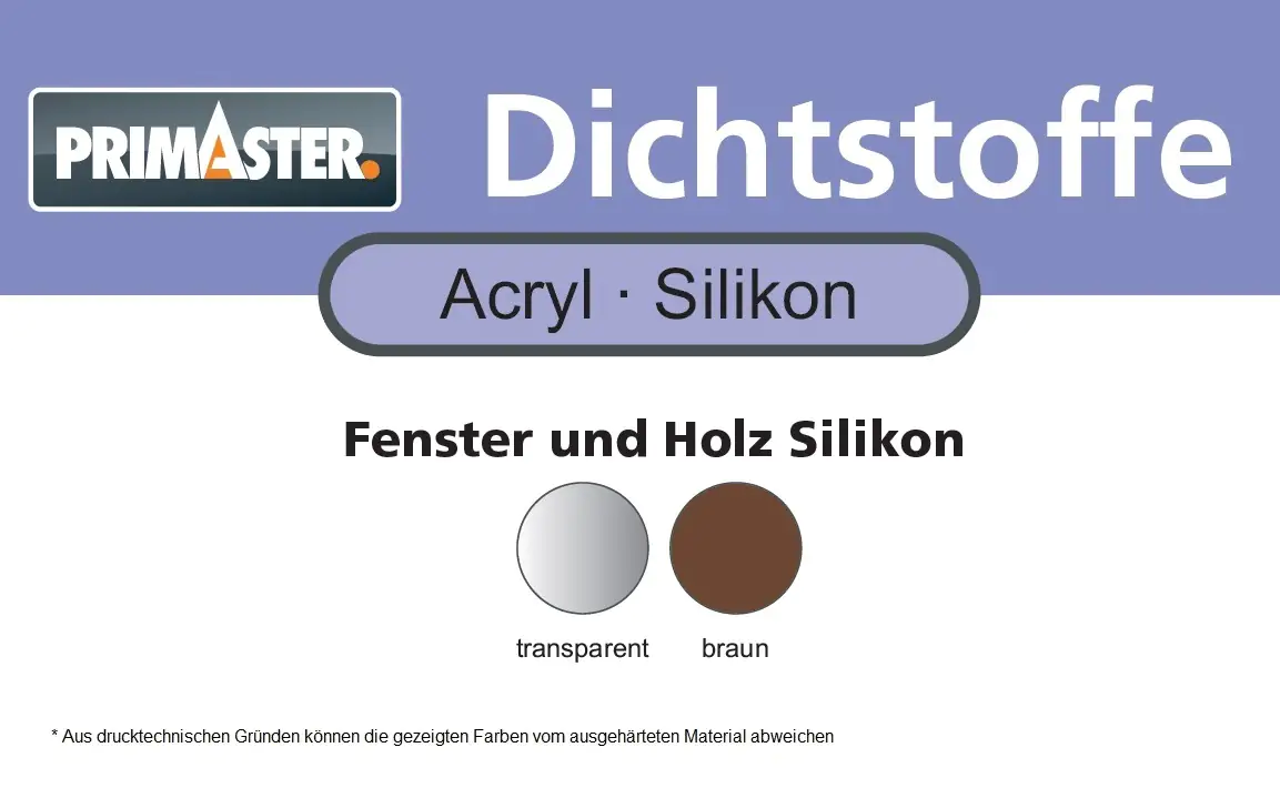 Primaster Fenster und Holz Silikon braun 300 ml