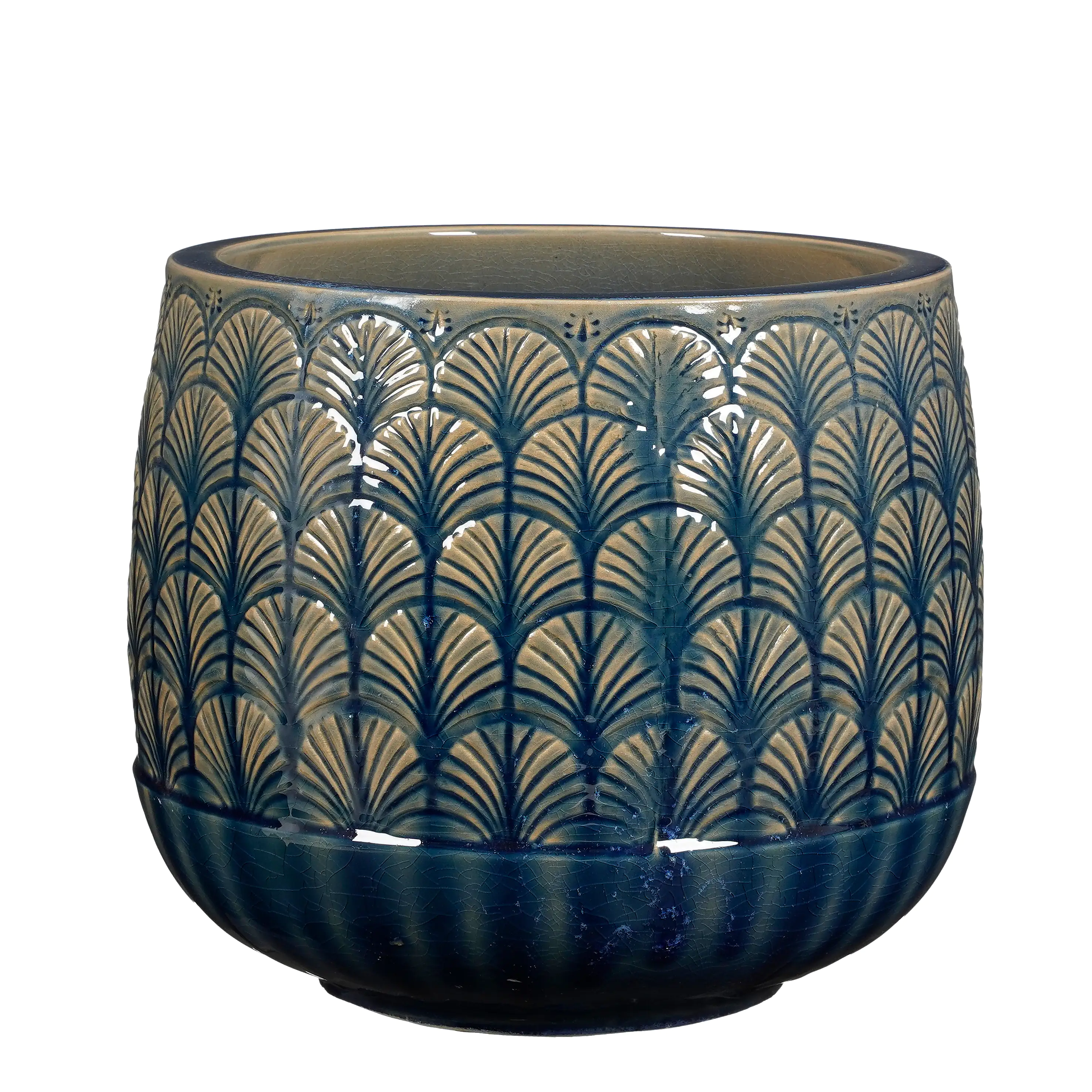 Mica Decorations Pflanztopf Oran Ø 37 x 32 cm blau