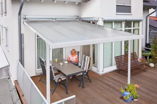 Gutta Terrassenüberdachung Basic 306x406cm weiß Gutta Terrassenüberdachung Basic 306x406cm weiß