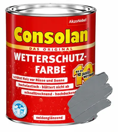 Consolan Wetterschutz-Farbe 0,75 L delfingrau
