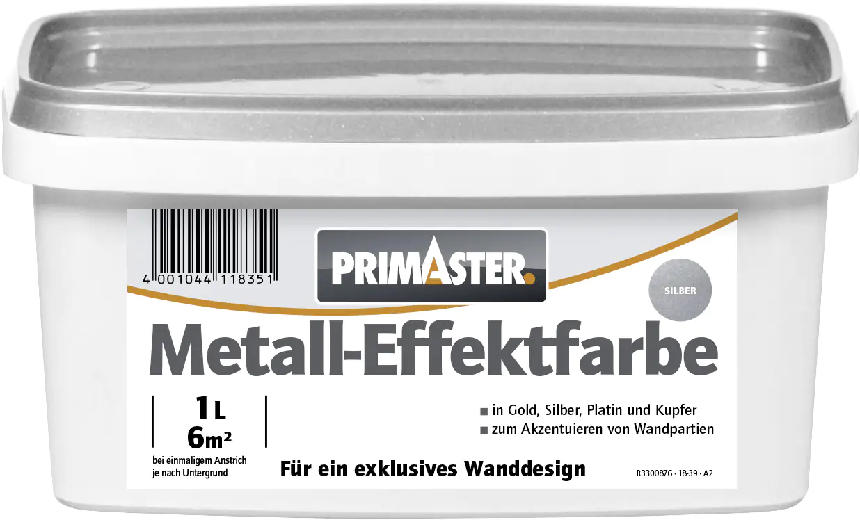 Primaster Metall-Effektfarbe 1 L silber seidenglanz