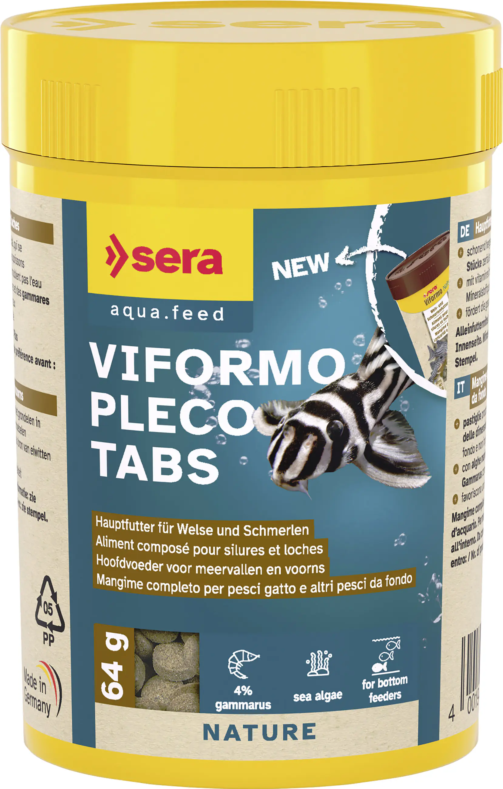 Sera Fischfutter für Welse und Schmerlen Viformo Pleco Tabs 100 ml