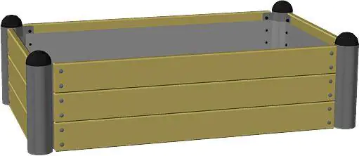 Plus Hochbeet Pipe 8 140 x 80 x 36 cm Plus Hochbeet Pipe 8 140 x 80 x 36 cm
