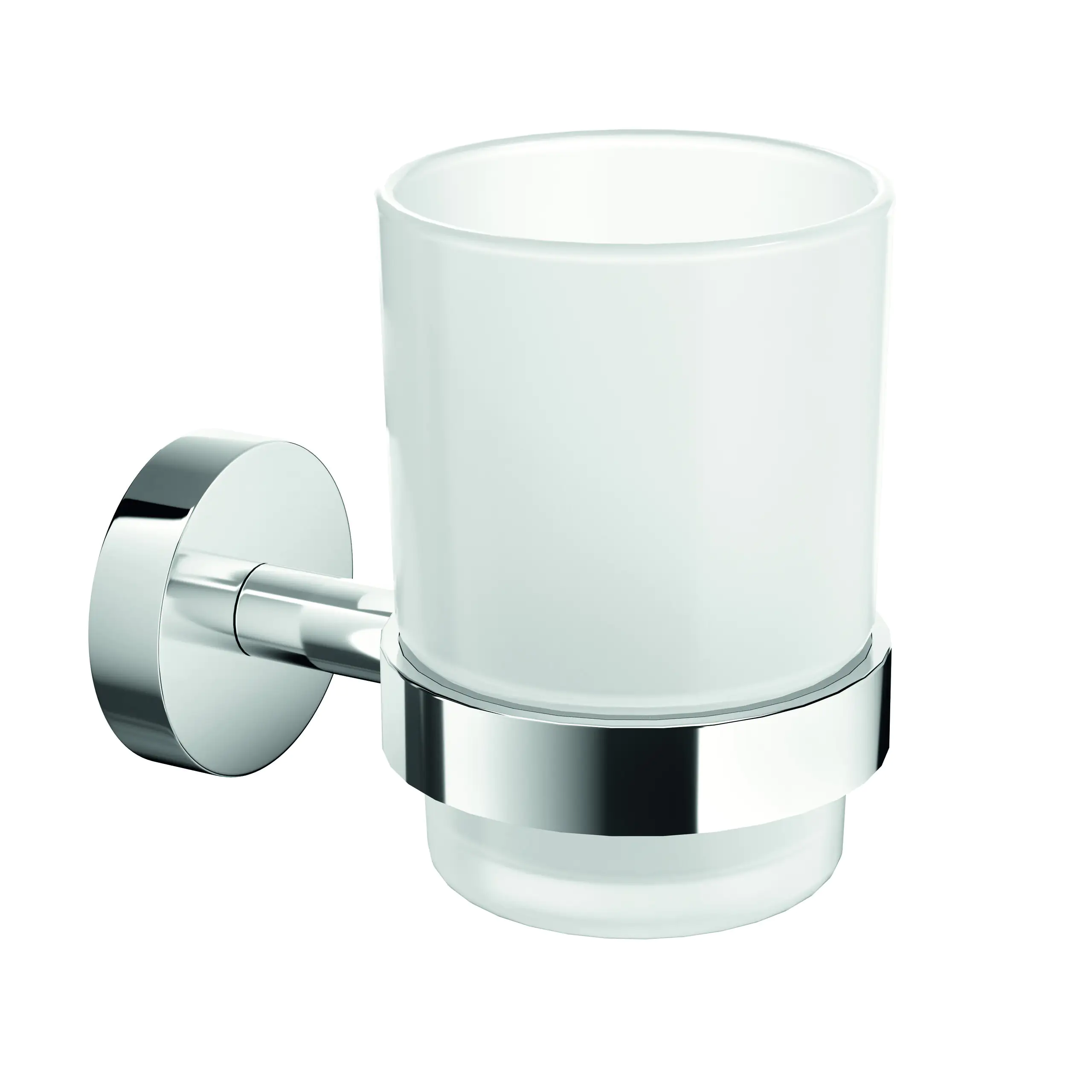 tesa Smooz Zahnputzbecher zum Hängen chrom satiniertes Glas