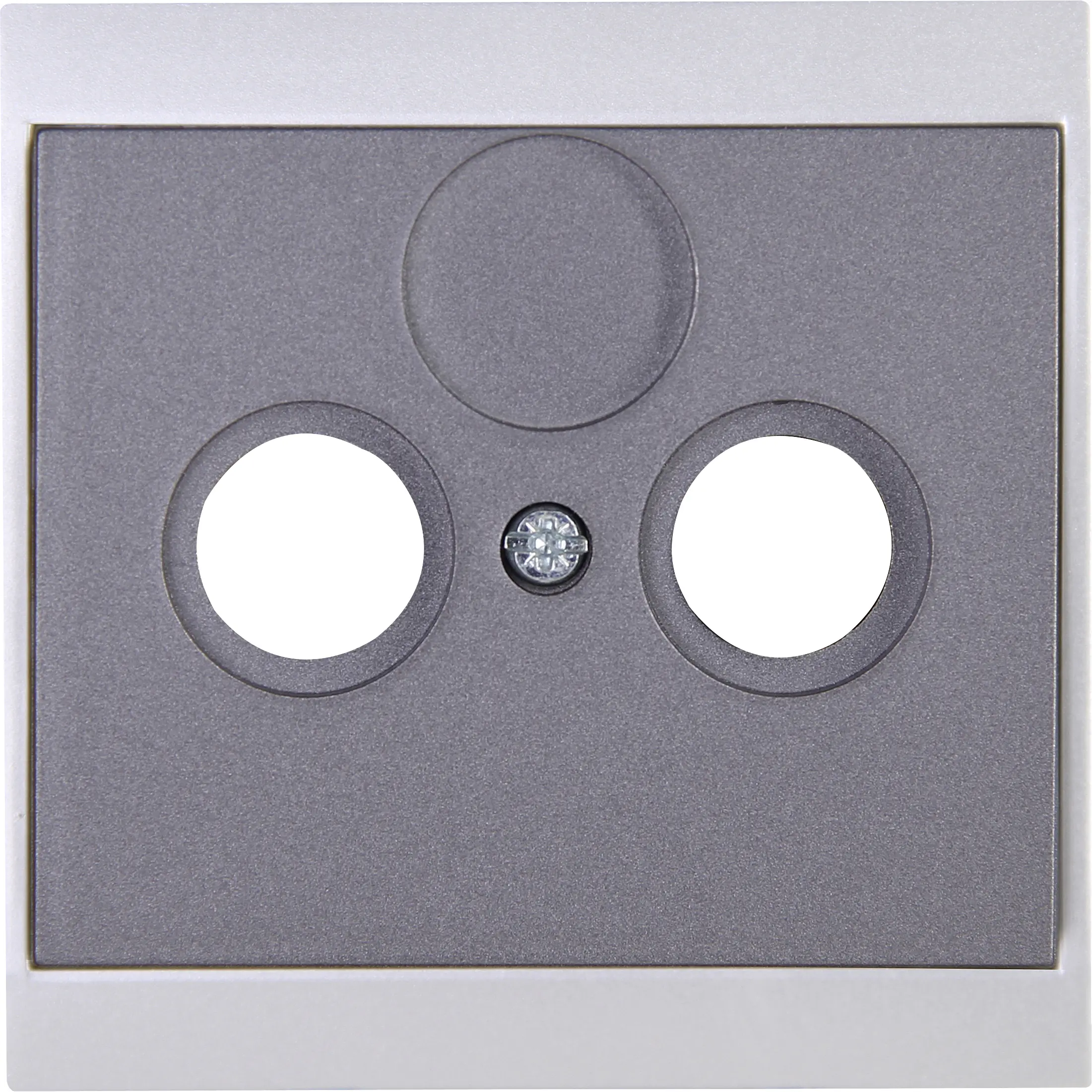 Kopp Antennenabdeckung MALTA TV/RF silber-anthrazit, 313615188