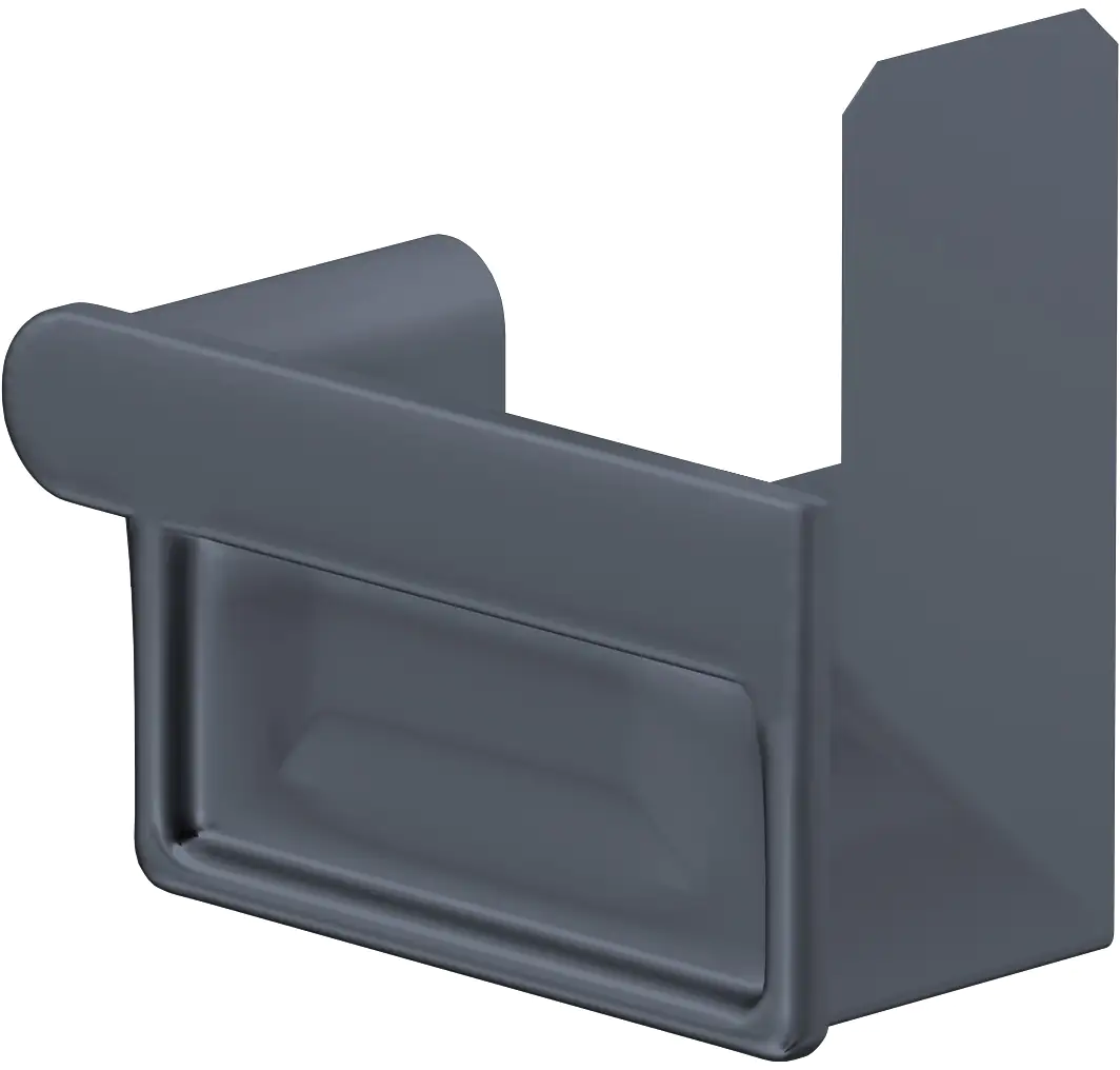 Sarei Kastenrinnenendstück rechts, RG 70 Alu-anthrazit Sarei Kastenrinnenendstück rechts, RG 70 Alu-anthrazit