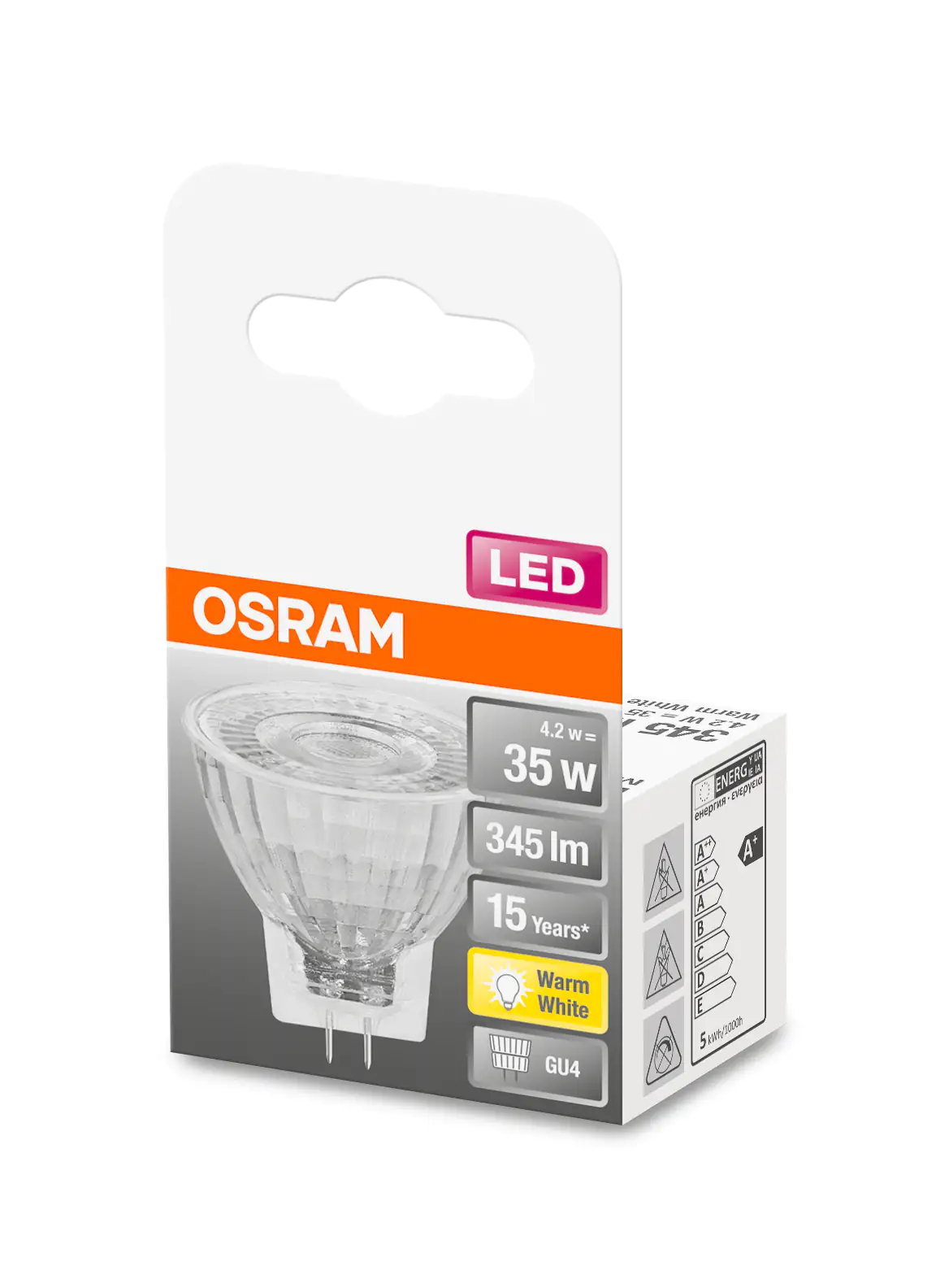 4058075433380 Osram LED Reflektor Star MR11 12V 35 GU4 4,2W warmweiß, klar