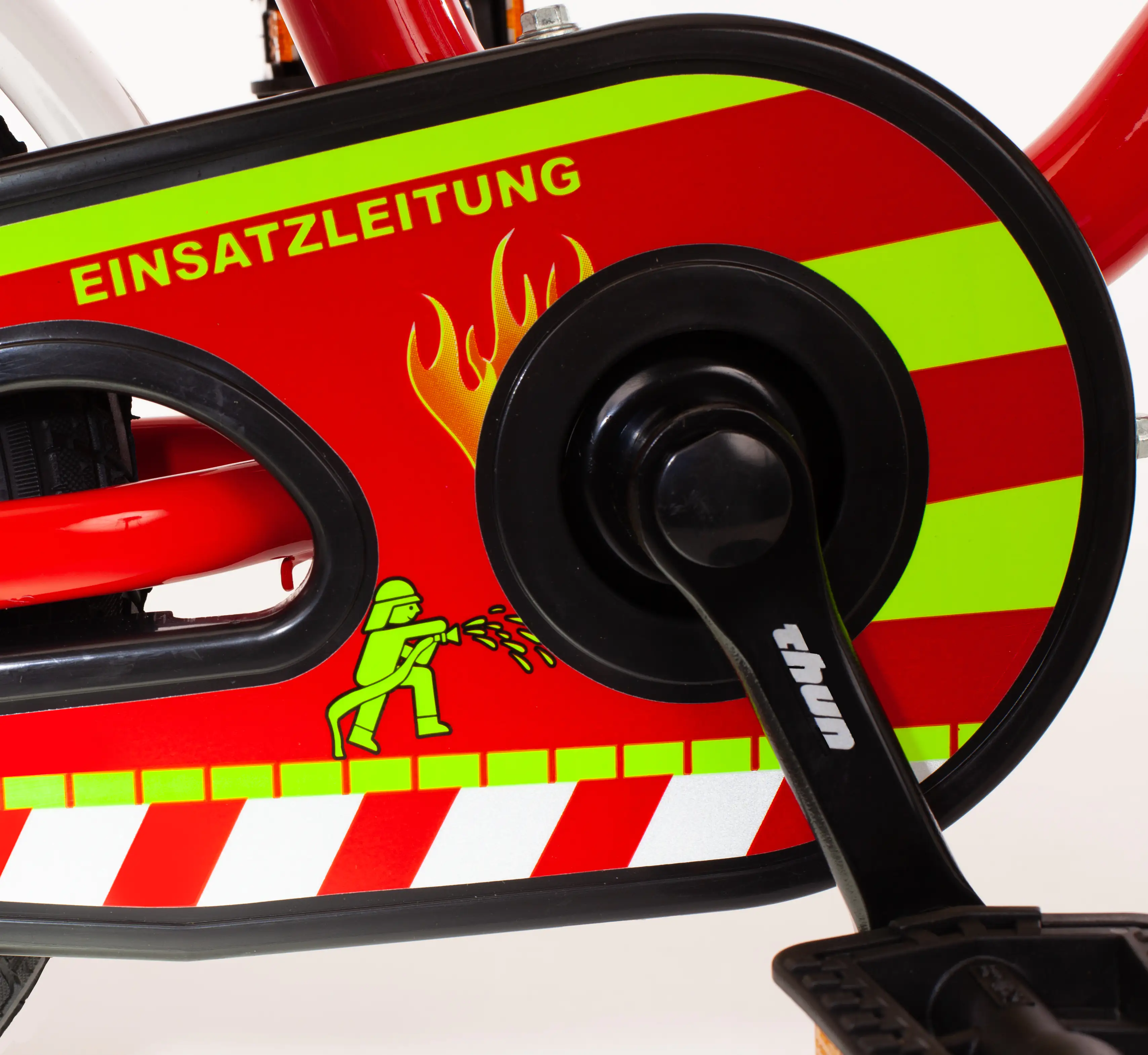 Bachtenkirch Kinderfahrrad Feuerwehr Tiefeinstieg 16 Zoll rot