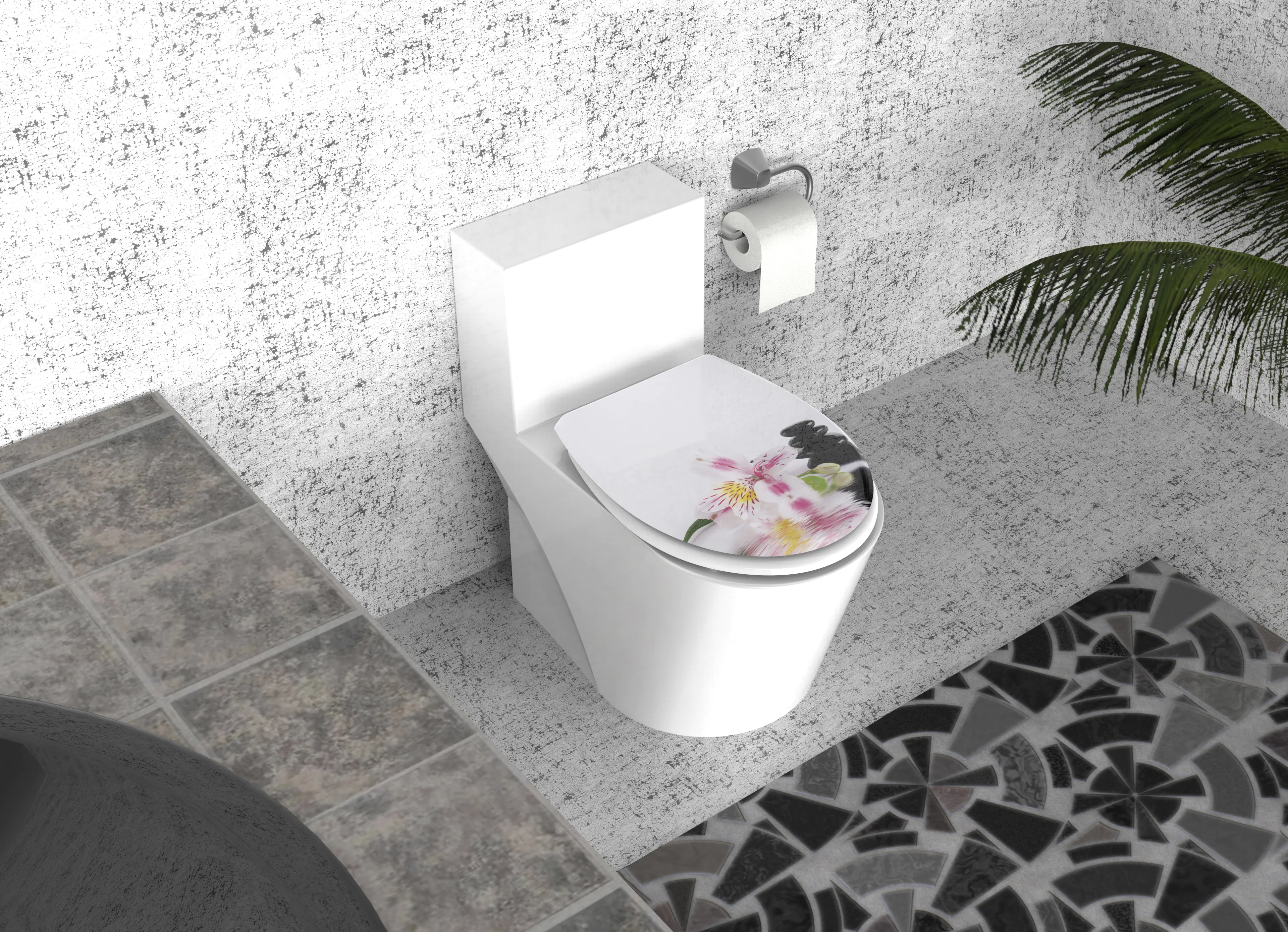 Duschwell Duroplast WC-Sitz Lilie