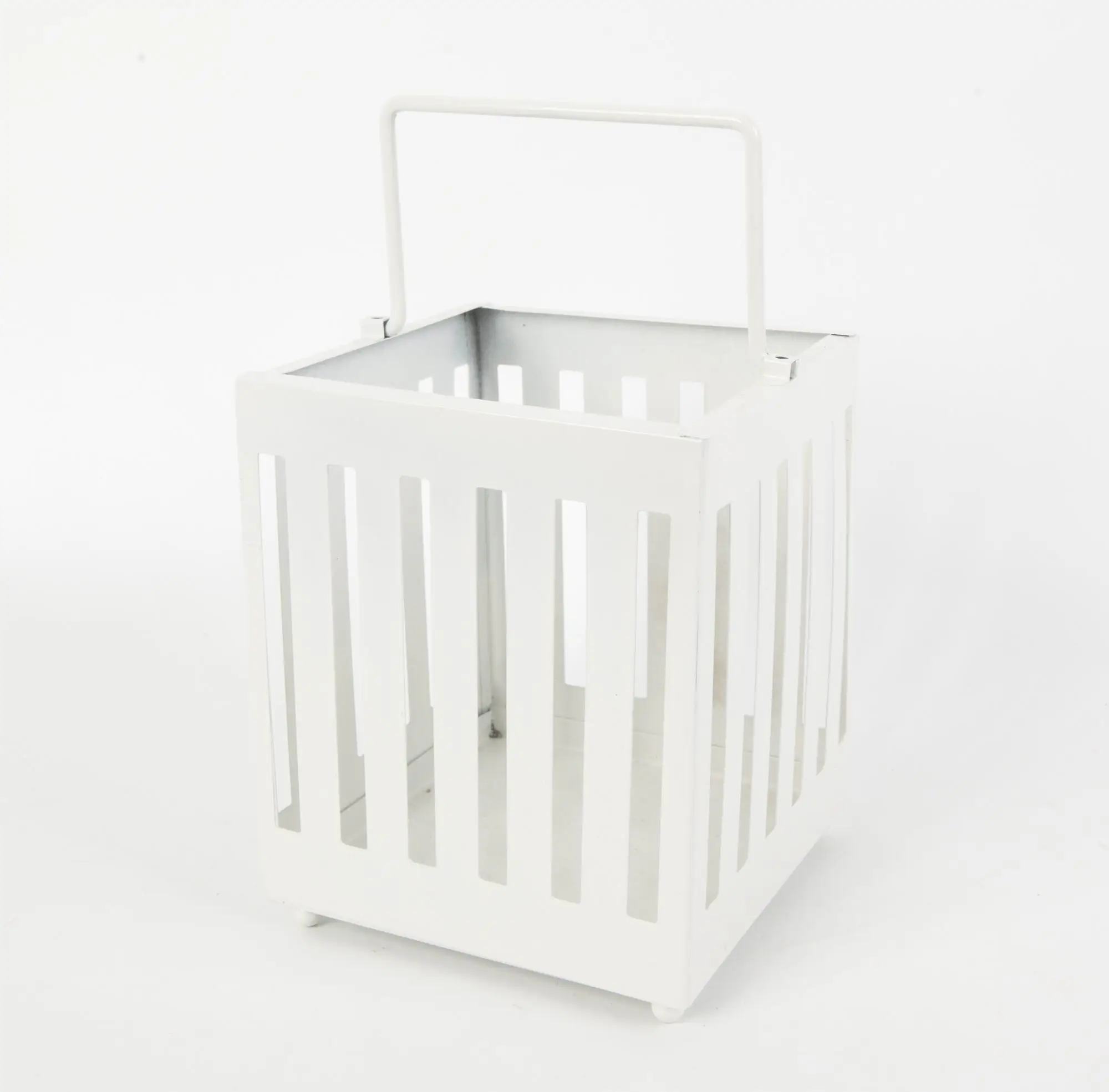 TrendLine Deko-Laterne Metall 15 x 12 cm weiß