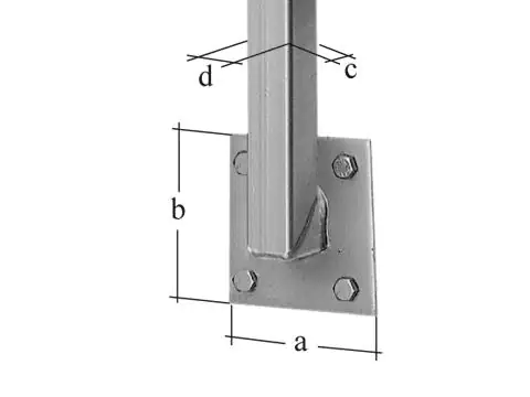 Alberts Geländerpfosten universal 115 cm, 30 x 30 mm, feuerverzinkt Alberts Geländerpfosten universal 115 cm, 30 x 30 mm, feuerverzinkt