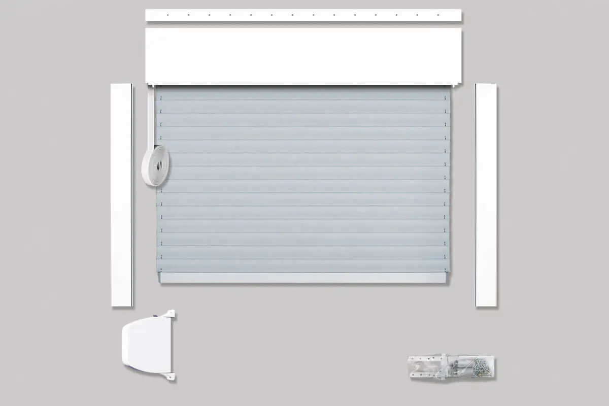 Schellenberg Aufsatzrollladen SB weiß/grau 100 x 120 cm