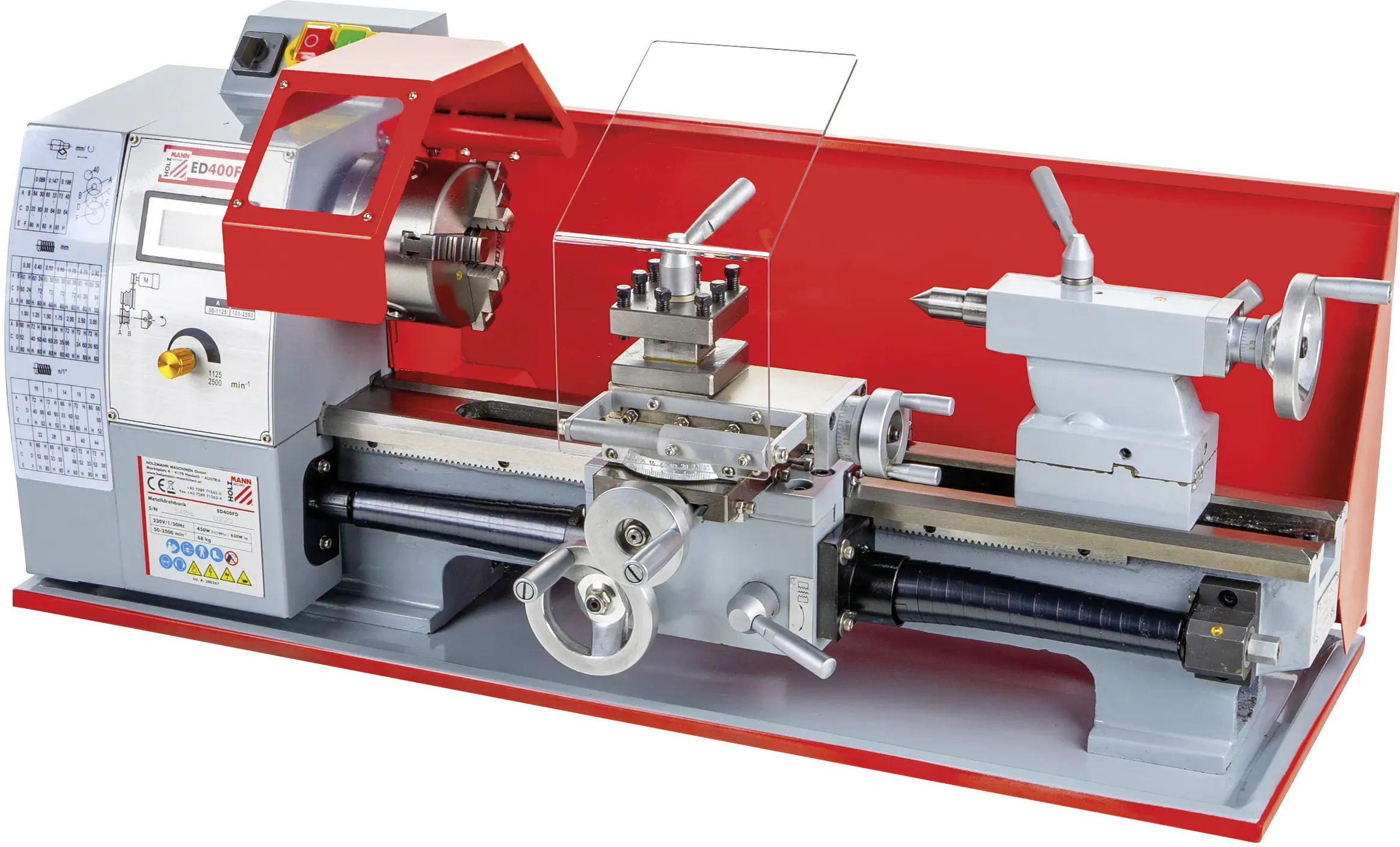 Holzmann Tischdrehmaschine ED400FD_230V Rechts-Linkslauf schaltbar
