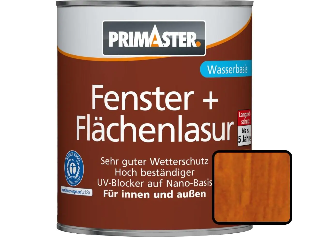Primaster Fenster und Flächenlasur 375 ml teak