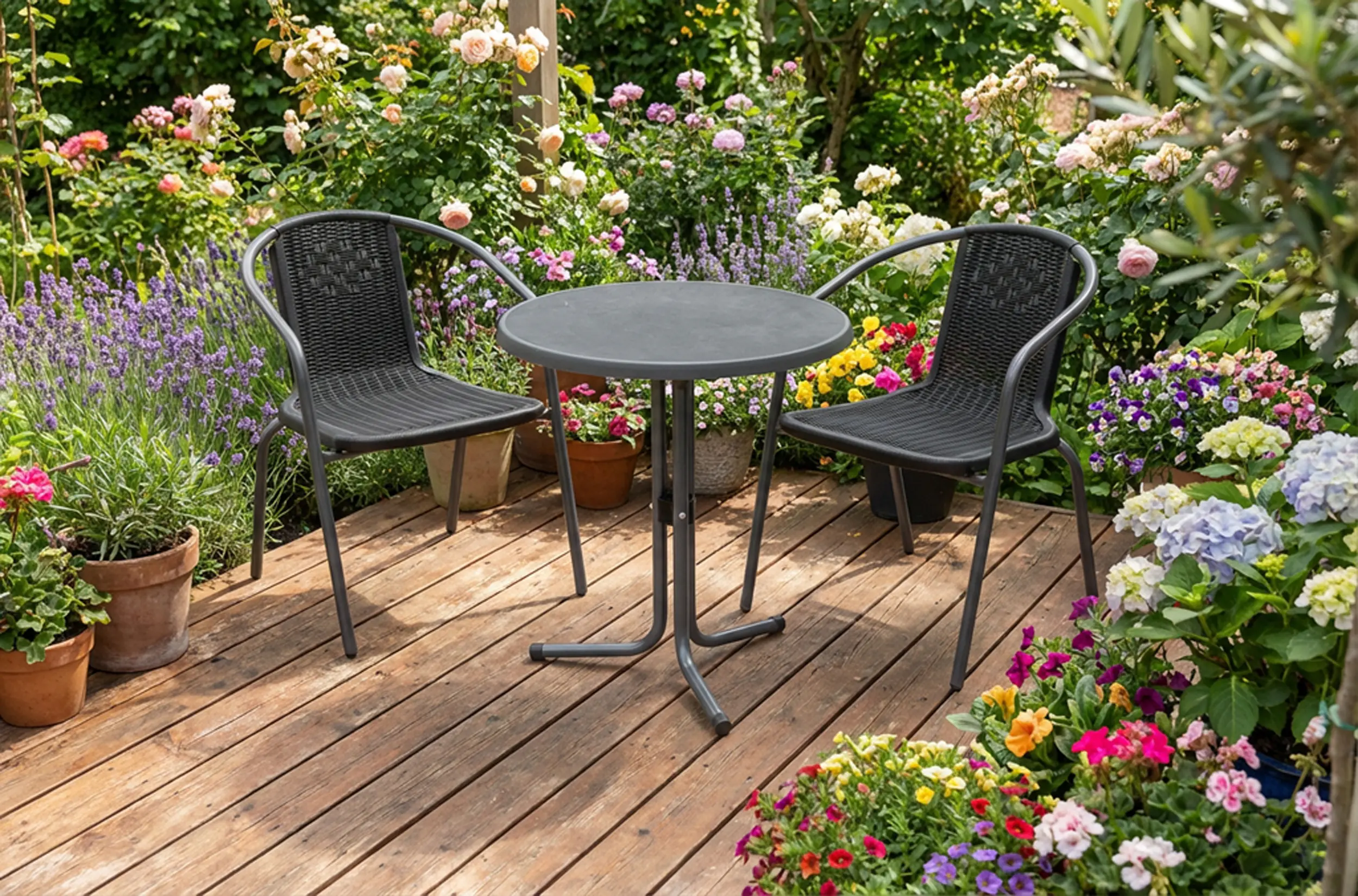 Balkonmöbel-Set Emilia 3-teilig