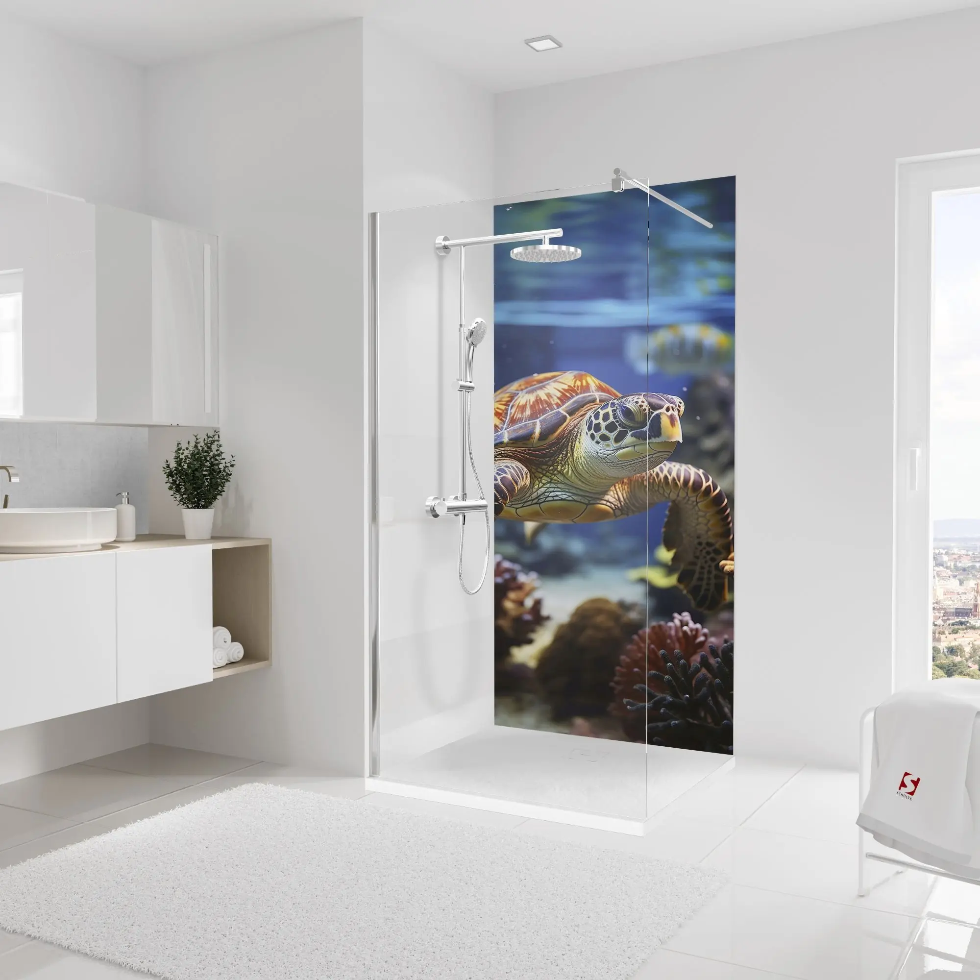Schulte Duschrückwand DecoDesign Foto 90 x 210 cm Schildkröte