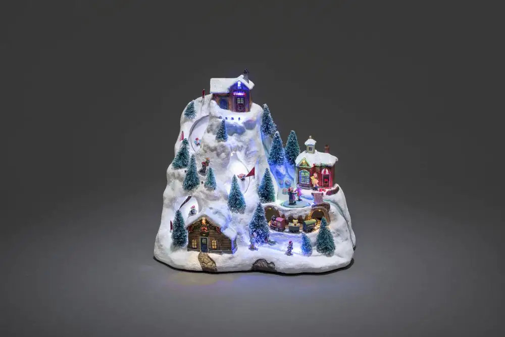 Konstsmide LED Szenerie Skipiste,Animation, 8 klassischen Weihnachtsliedern Konstsmide LED Szenerie Skipiste,Animation, 8 klassischen Weihnachtsliedern