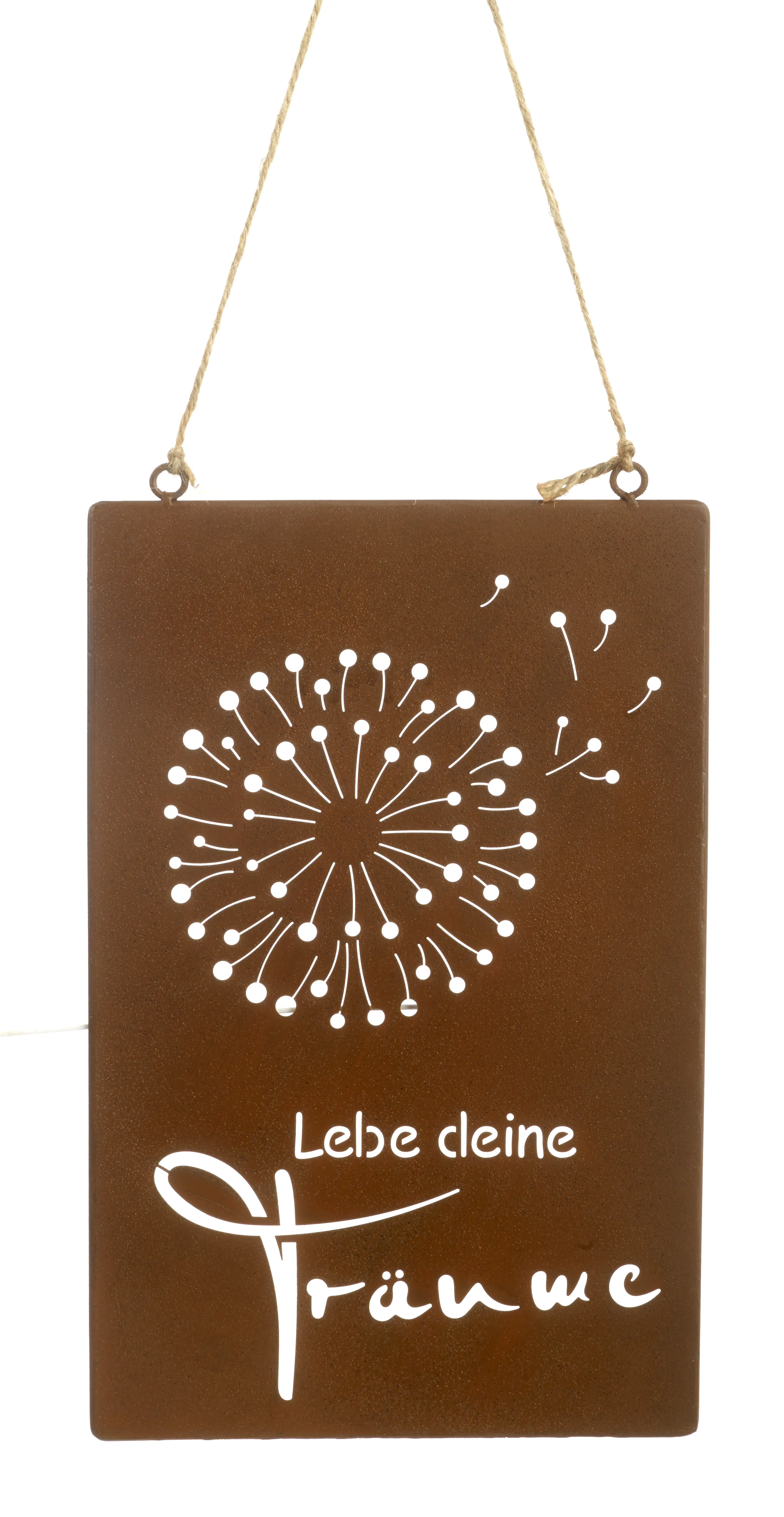 TrendLine Dekoschild zum Aufhängen Metall 60 x 22 cm Rostoptik