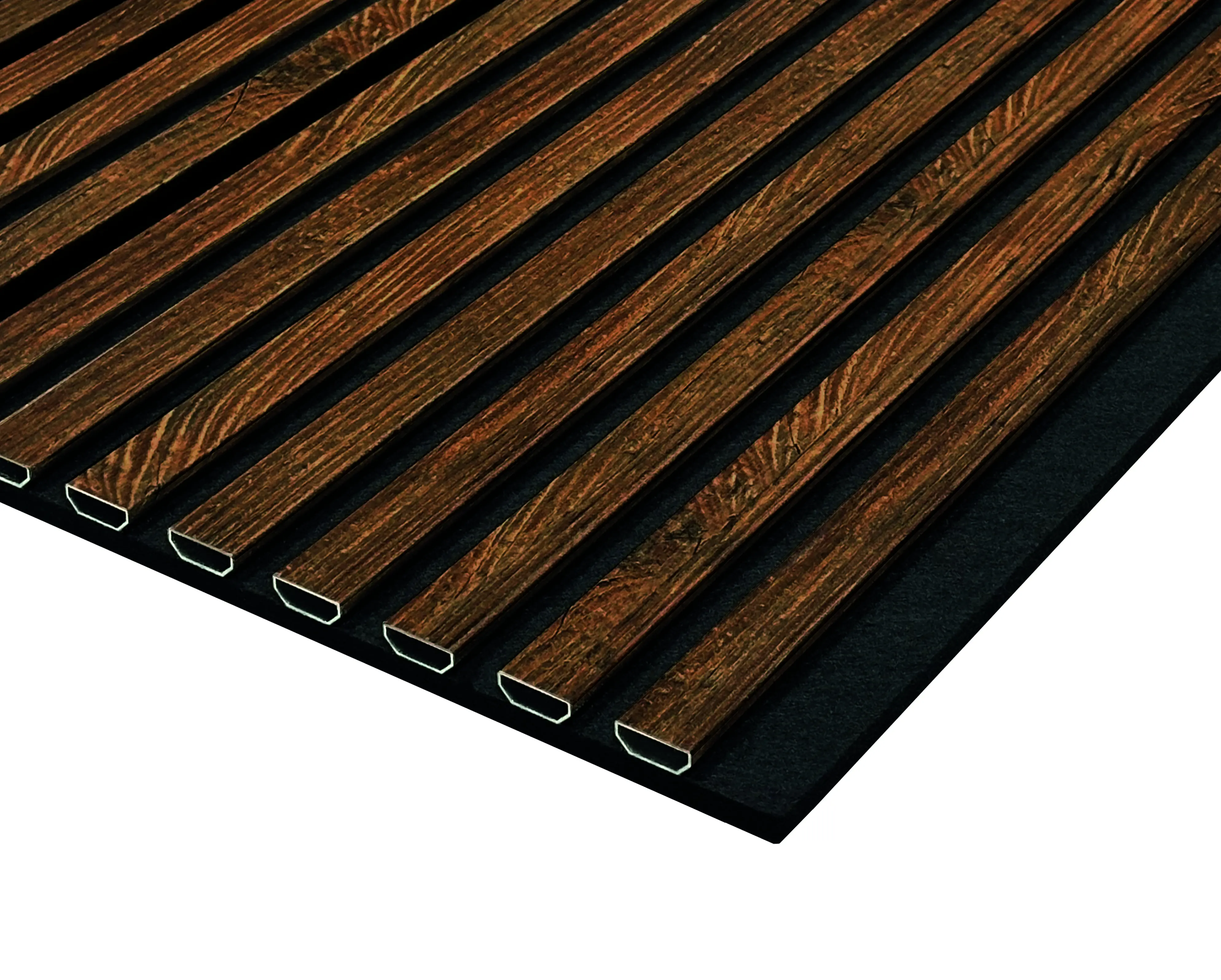 Neuhofer Akustikpaneel Eiche foliert 240 x 56,5 x 1,7 cm braun rustikal