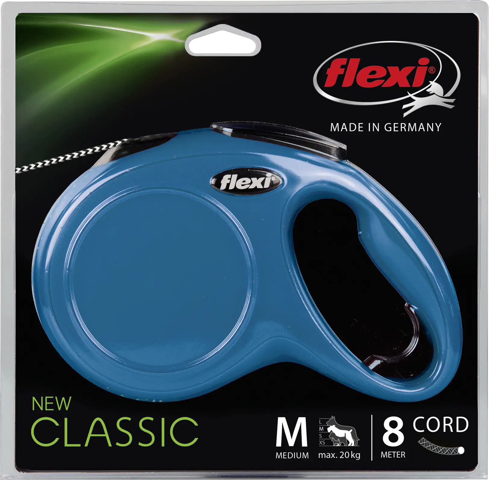 Flexi Hundeleine New Classic M blau, Seil