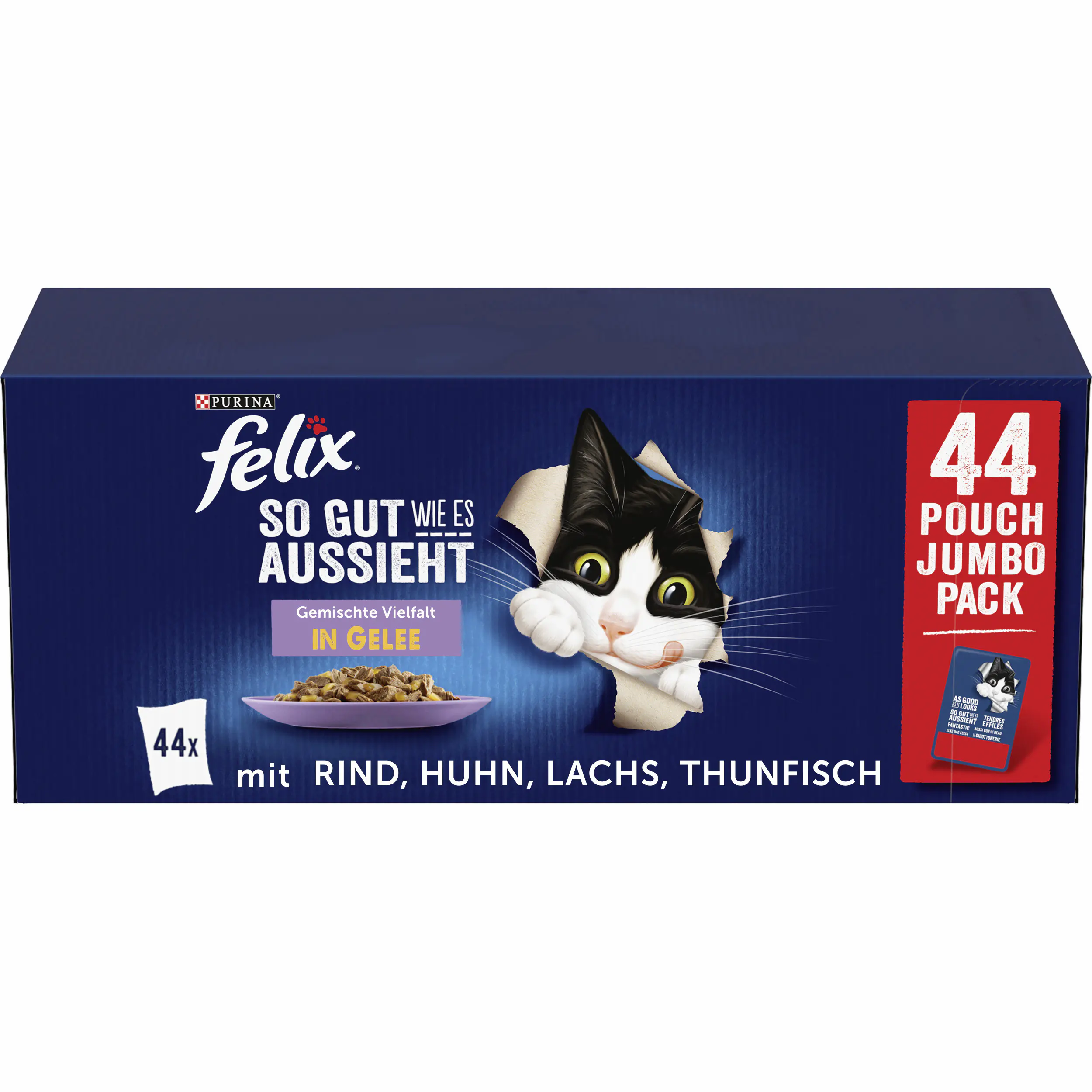 felix Katzennassfutter Gemischte Vielfalt Jumbo Pack 44x85 g