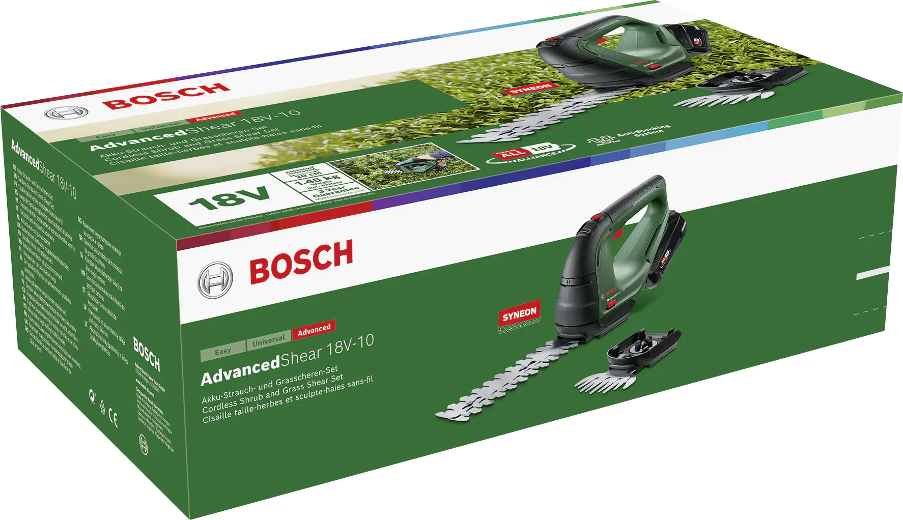 Bosch Akku-Strauch- und Grasscheren-Set AdvancedShear 18V-10 18 V, 2,0 Ah Bosch Akku-Strauch- und Grasscheren-Set AdvancedShear 18V-10 18 V, 2,0 Ah