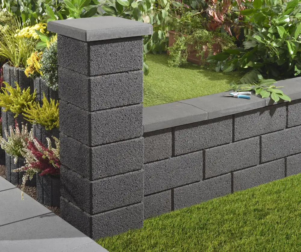 Kann Pfeilerabdeckung Garten 45 x 45 x 6 cm anthrazit Kann Pfeilerabdeckung Garten 45 x 45 x 6 cm anthrazit