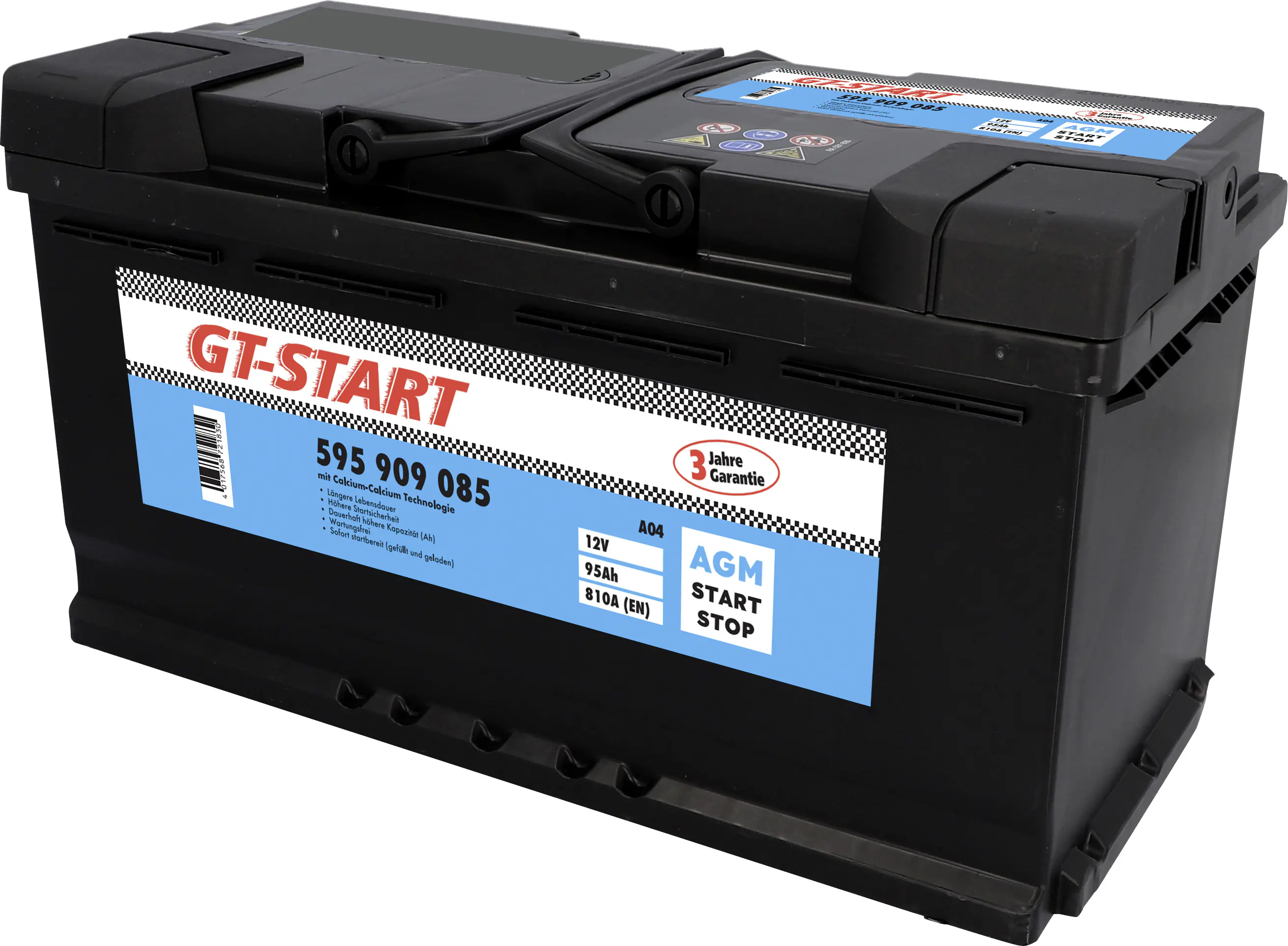 GT-Start Starterbatterie AGM 95Ah 810A 