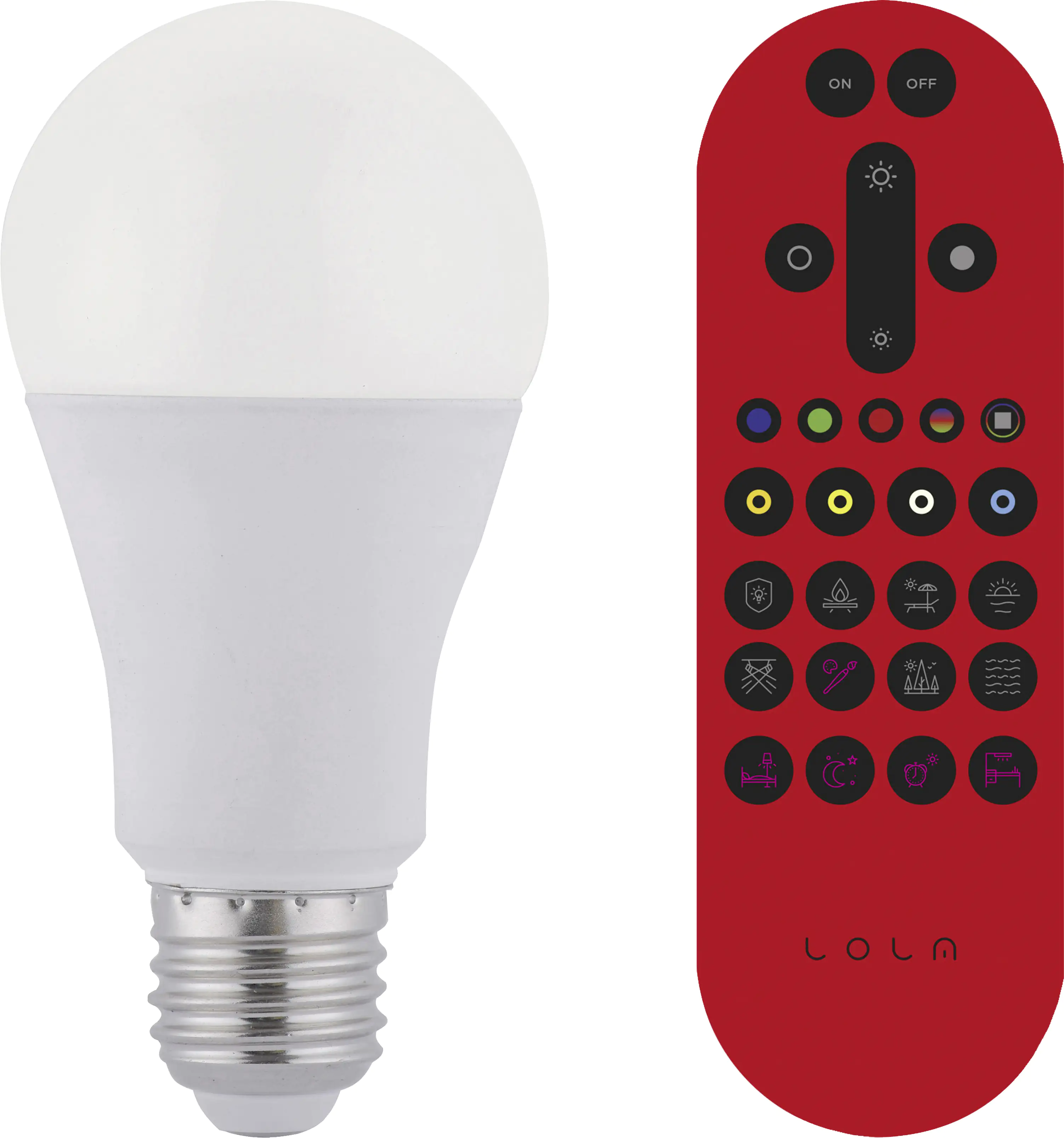 JustLight LED-Lampe LOLAsmart-BULB Birnenform E27 10 W