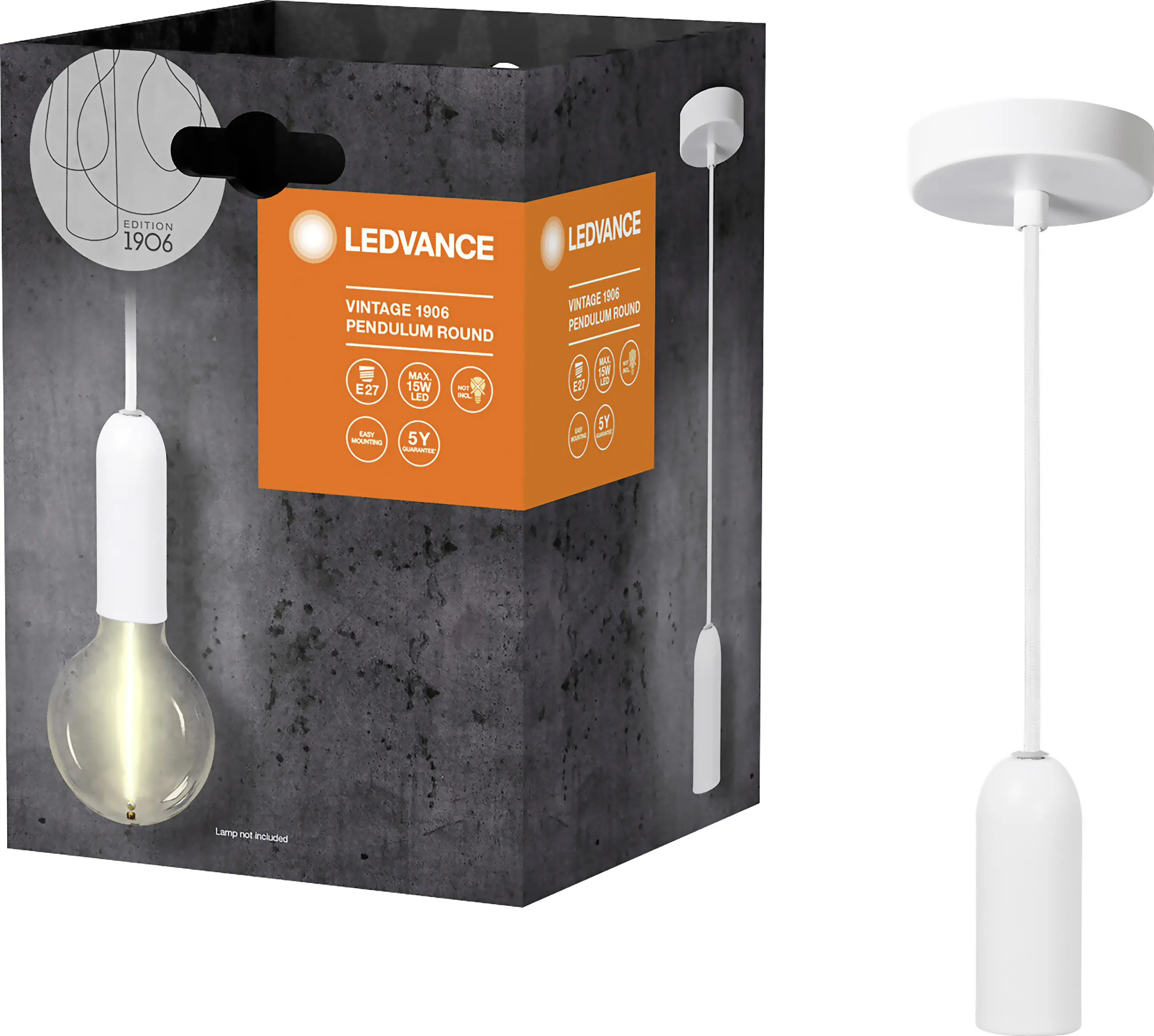 Ledvance Pendelleuchte weiß Pendulum E27 150 cm