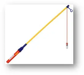 LED Laternenstab ohne Leuchtmittel 50 cm gelb-rot