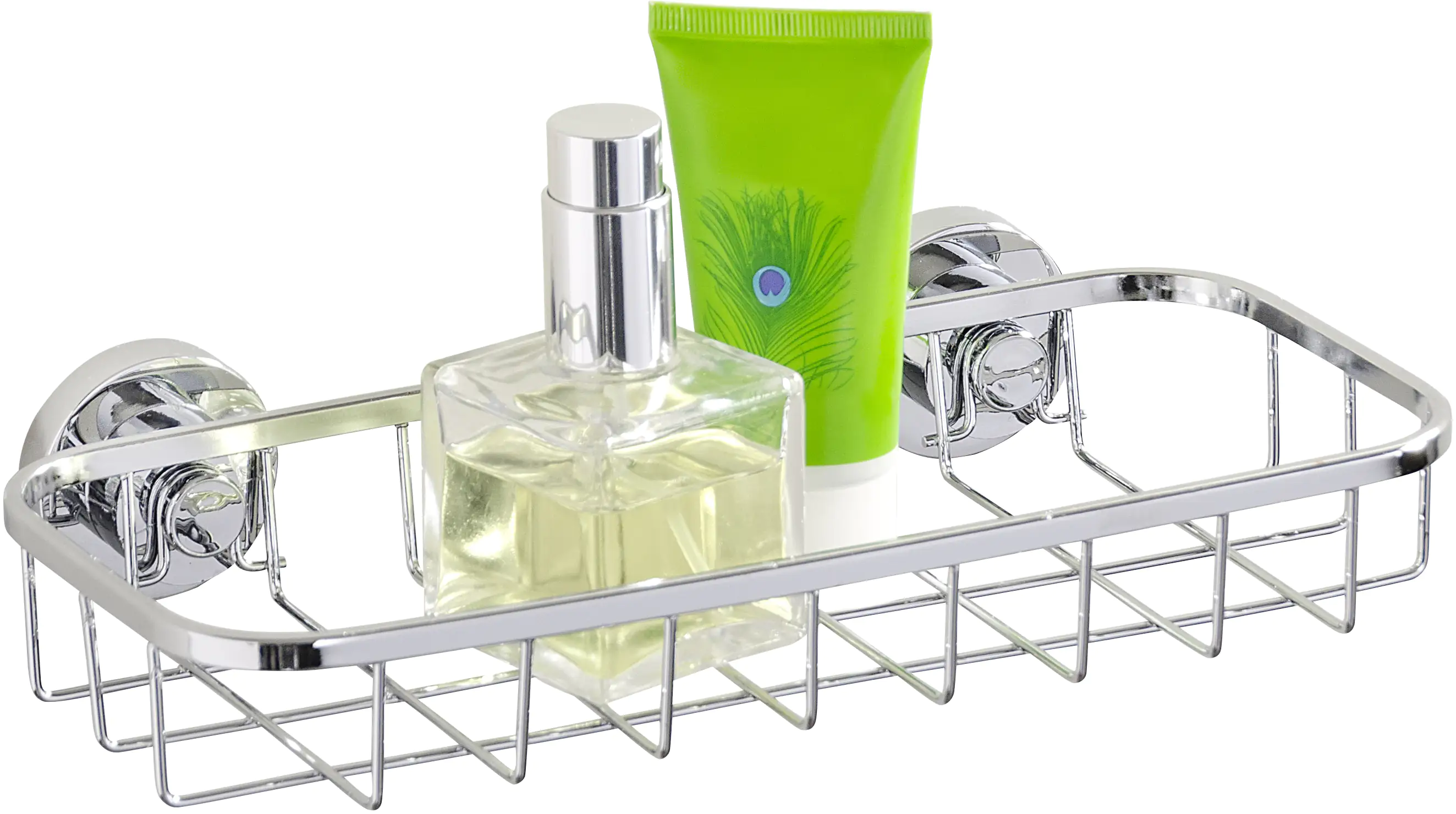 Wenko Duschkorb Bovino Power-Loc Edelstahl glänzend, chrom