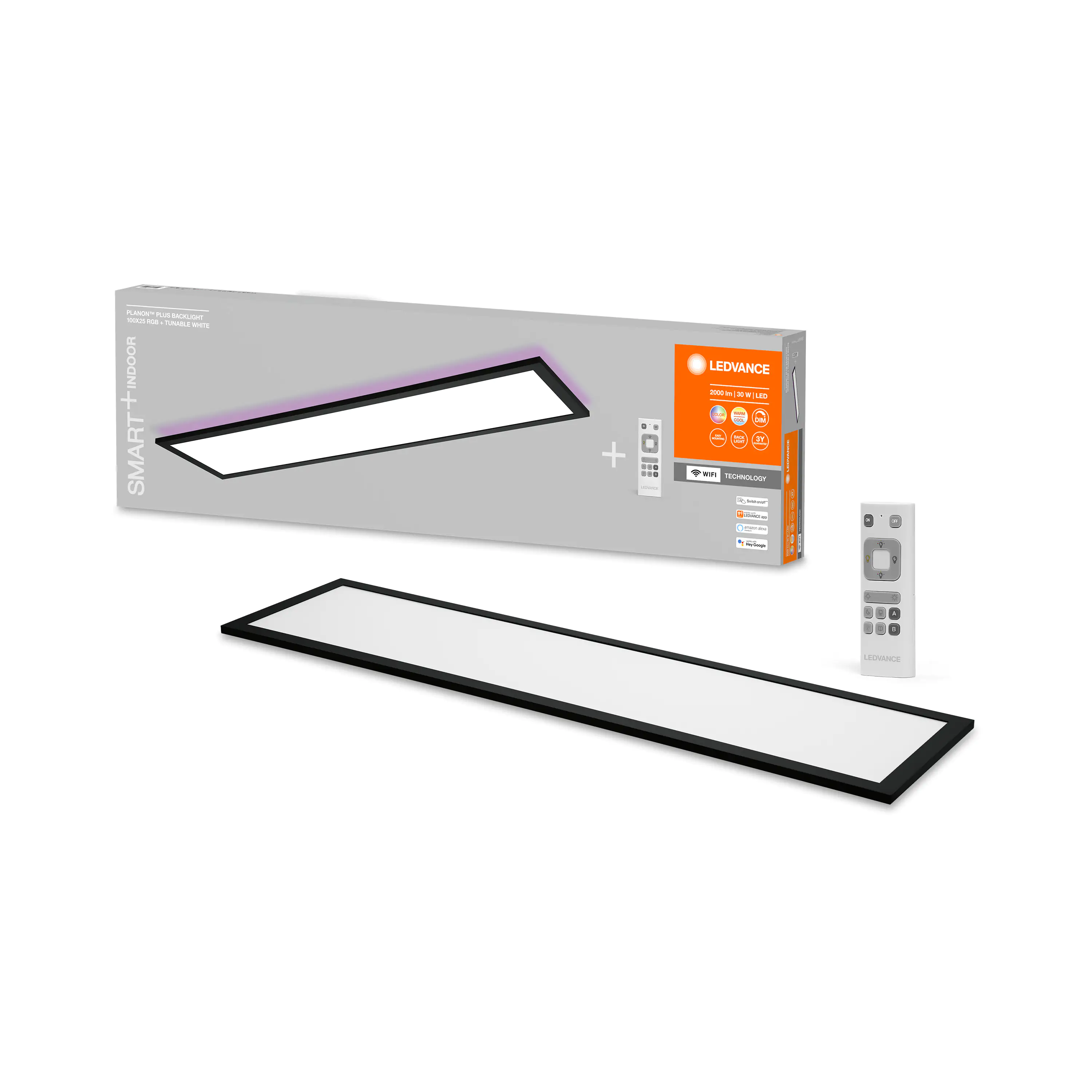 4058075650299_1 Ledvance LED Panel Smart+ WiFi Planon Plus 100 x 25 cm RGB-Backlight