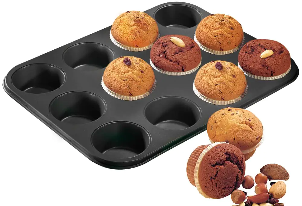 Zenker Muffinform BlackMetallic für 12 Stück 35 x 26,5 cm