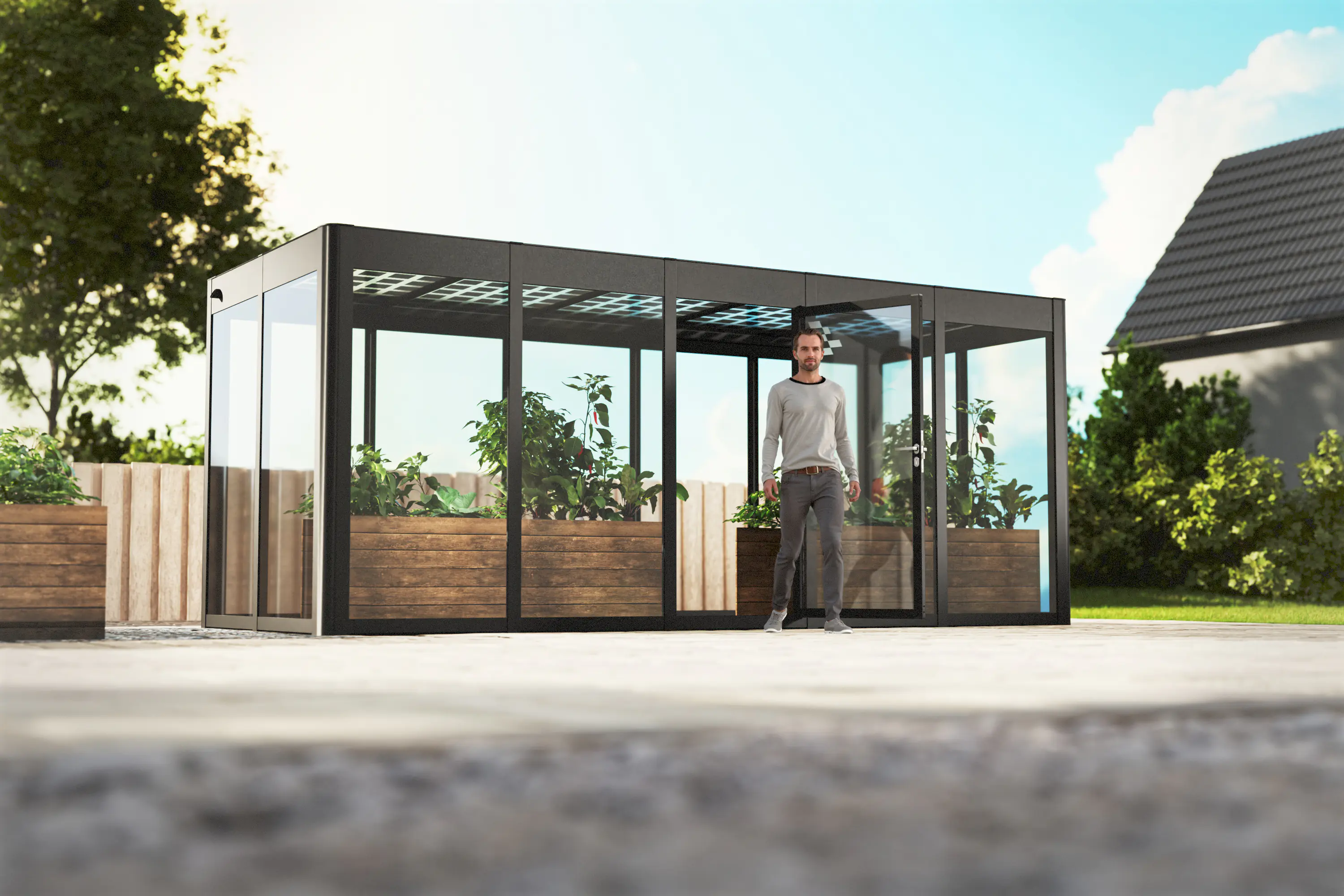 SunElements SunGarden Gartenhaus Energy 5.2 548 x 233 cm anthrazit-metallic