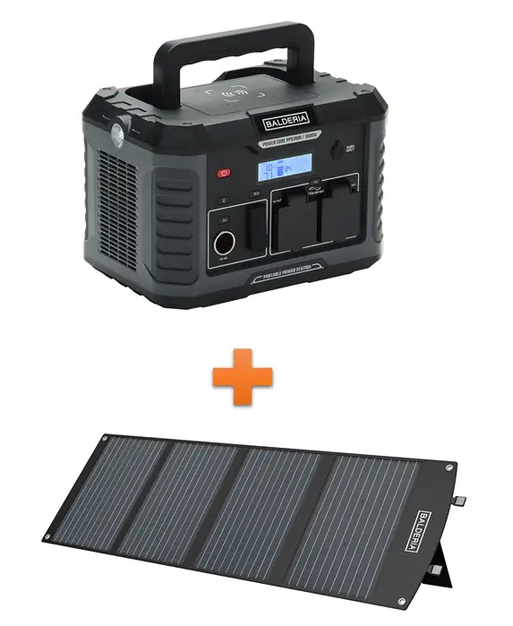 Balderia Powerstation + Solarpanel Solar Power Set PS1000-120