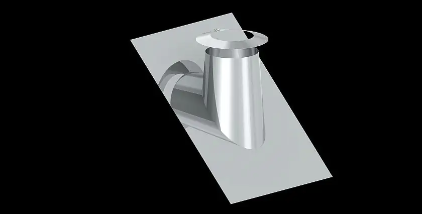 Zitec Schornstein-Dachdurchführungsset Dachneigung 26-35° mit Wetterkragen