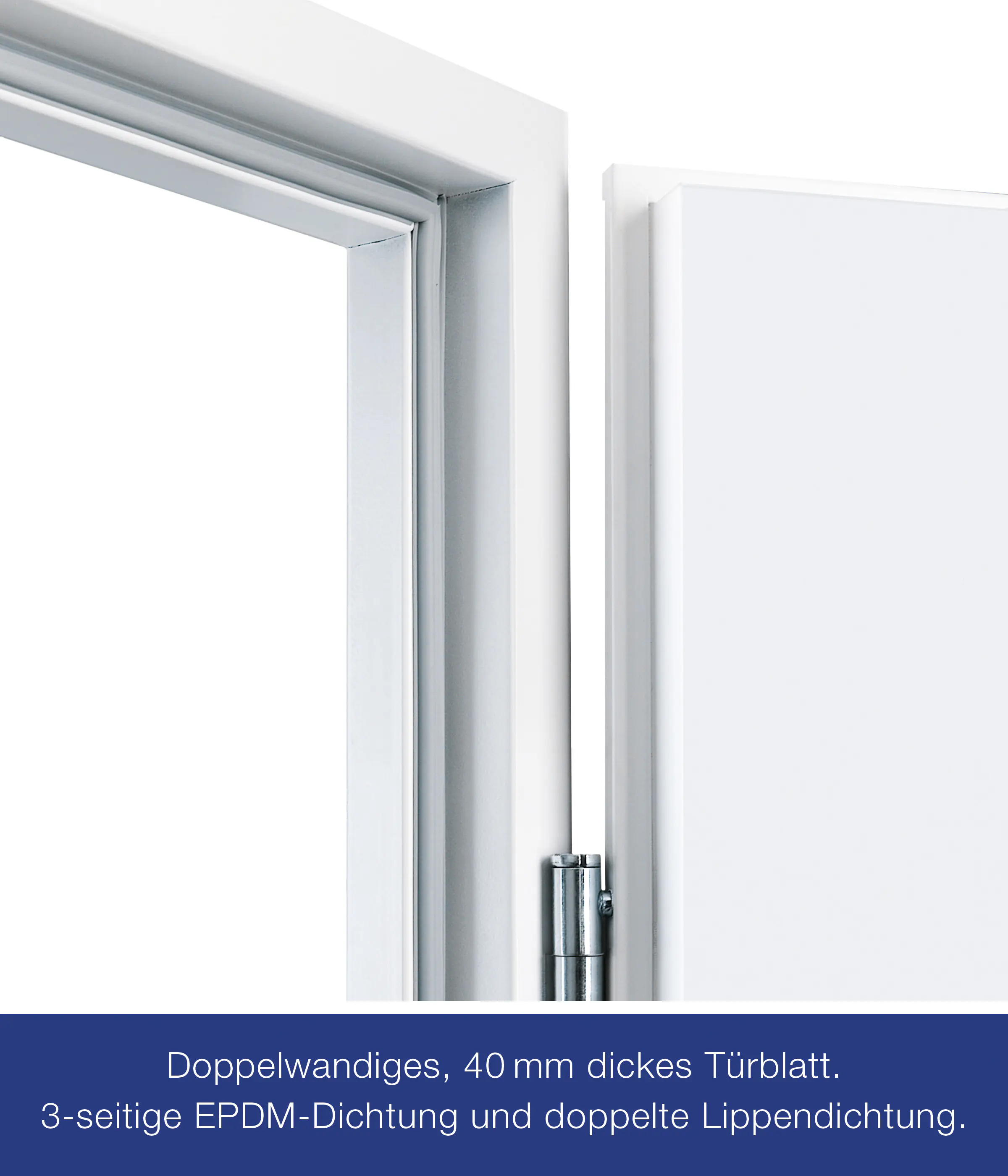 Hörmann Sicherheitstür KSI 40 RC2 verkehrsweiß 87,5 x 200 cm DIN links 